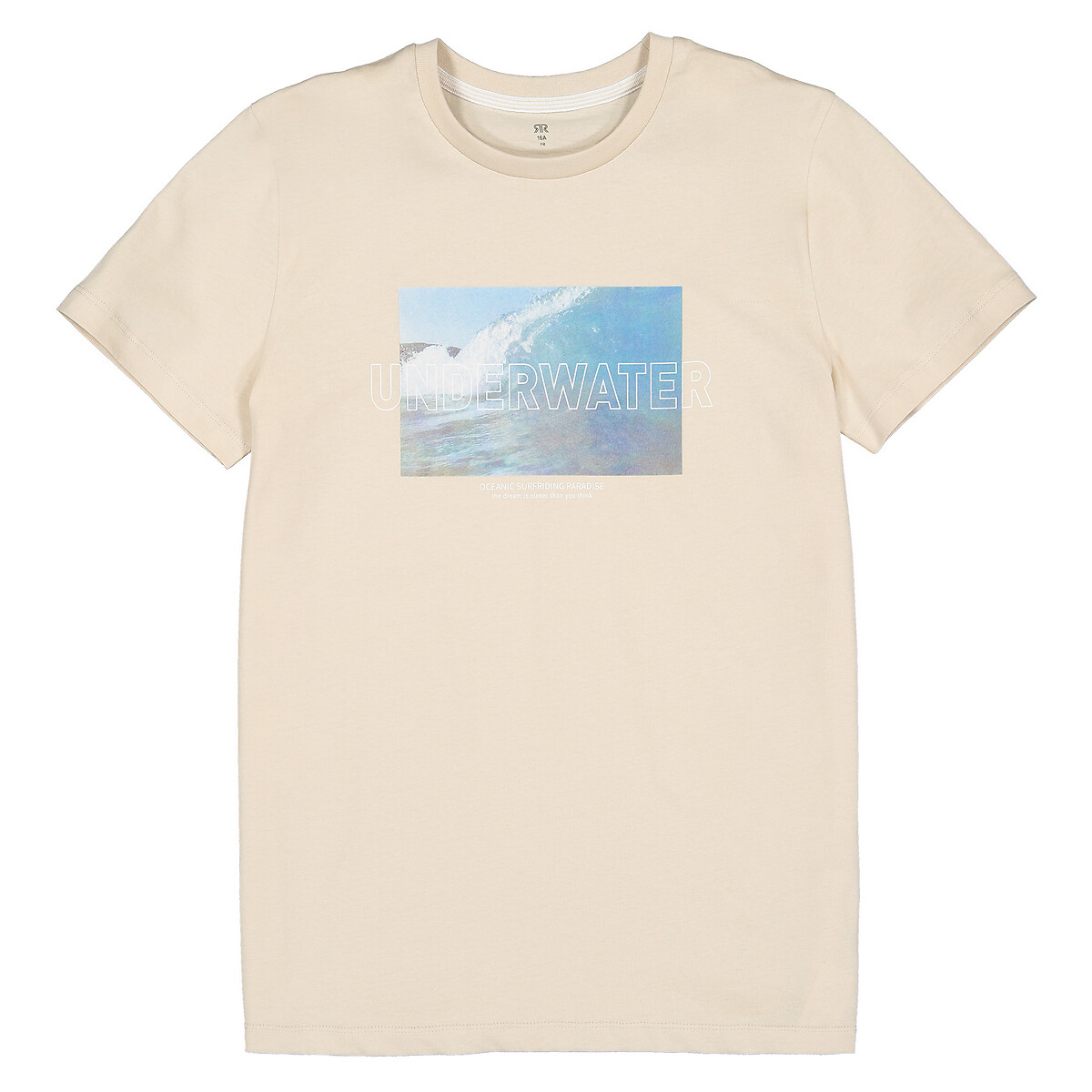 T-shirt com impressão fotográfica, em algodão bio, 10-18 anos