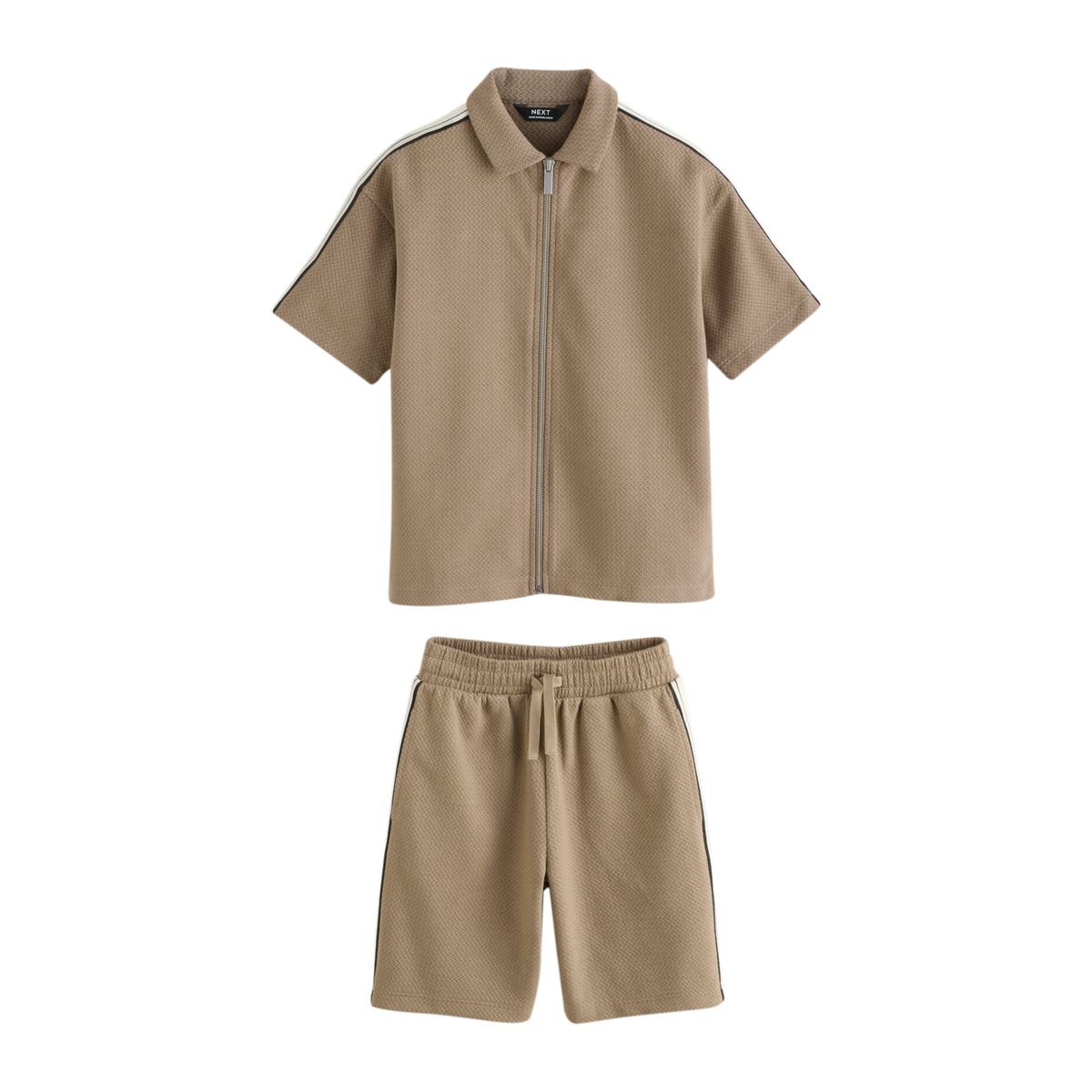 Polo zippé à manches courtes et short, NEXT
