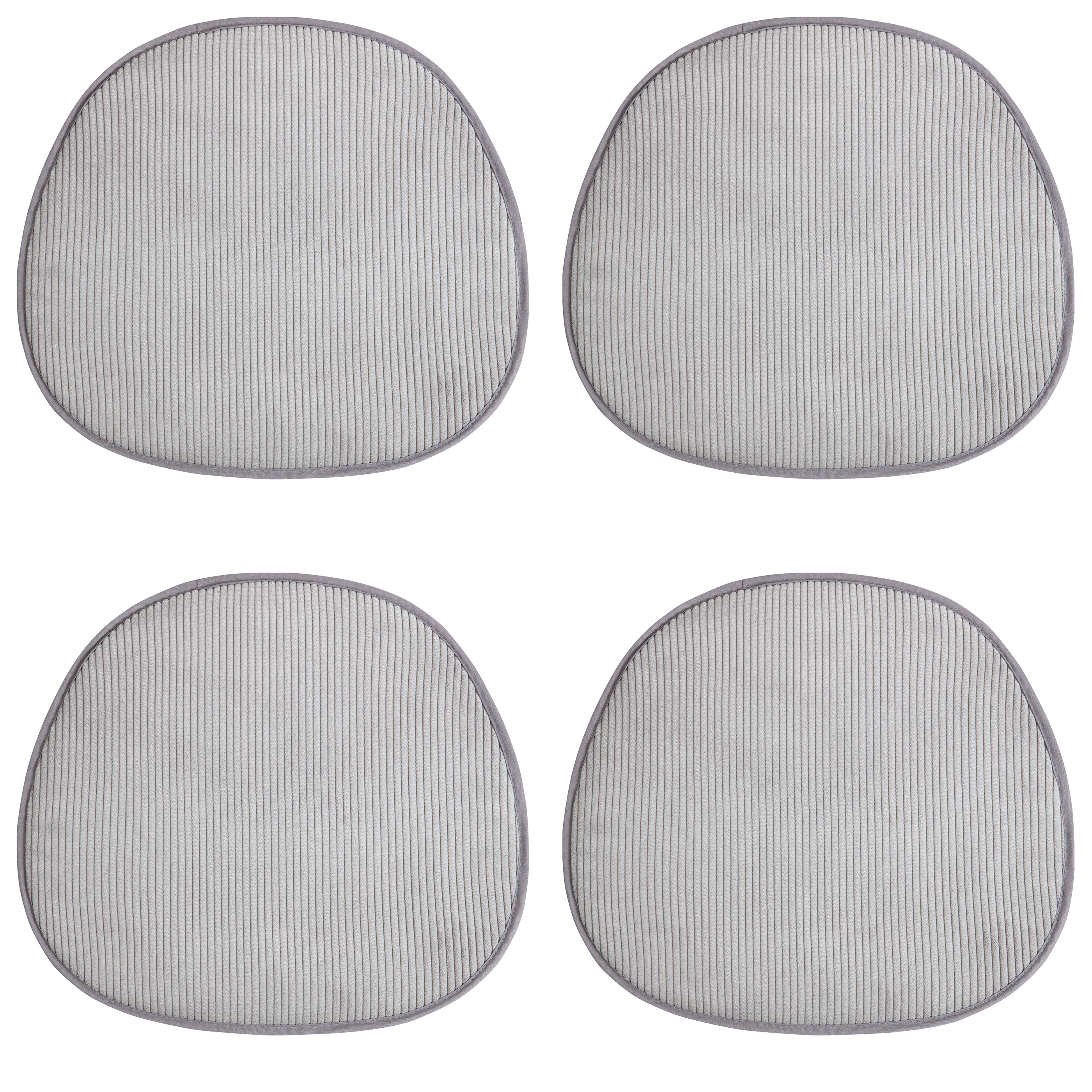 Galettes de chaise velours INGA-lot de 4, MAGMA HEIMTEX