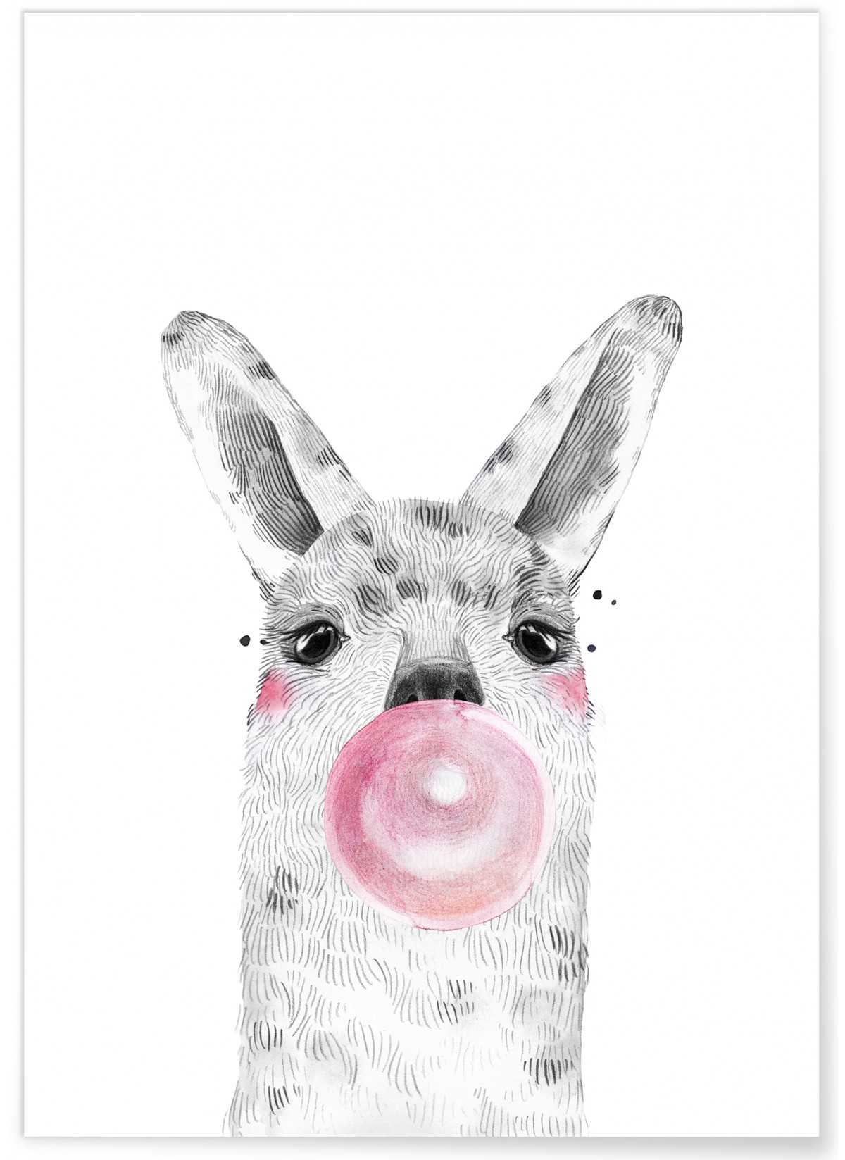 Affiche Bulle d'Alpaga Rose, L'AFFICHERIE