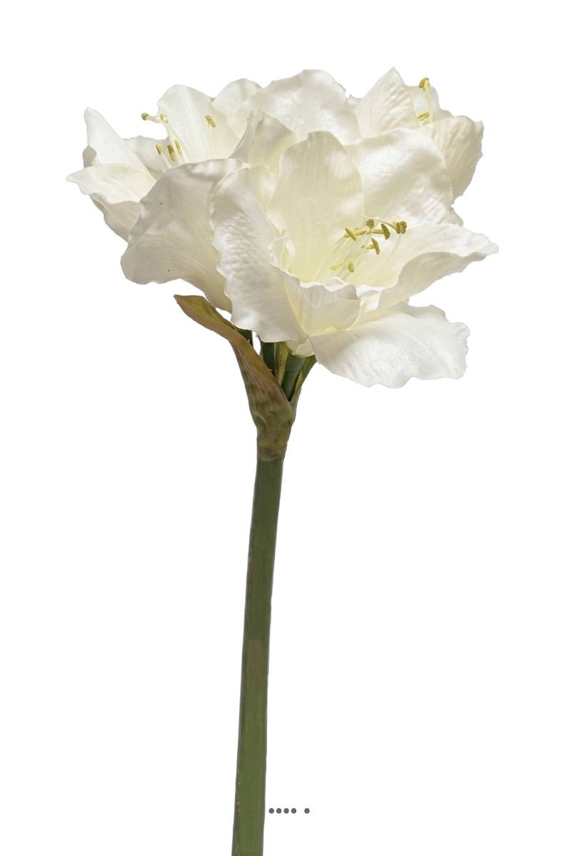 Amaryllis artificiel H 65 cm Superbe Crème, ARTIFICIELLES
