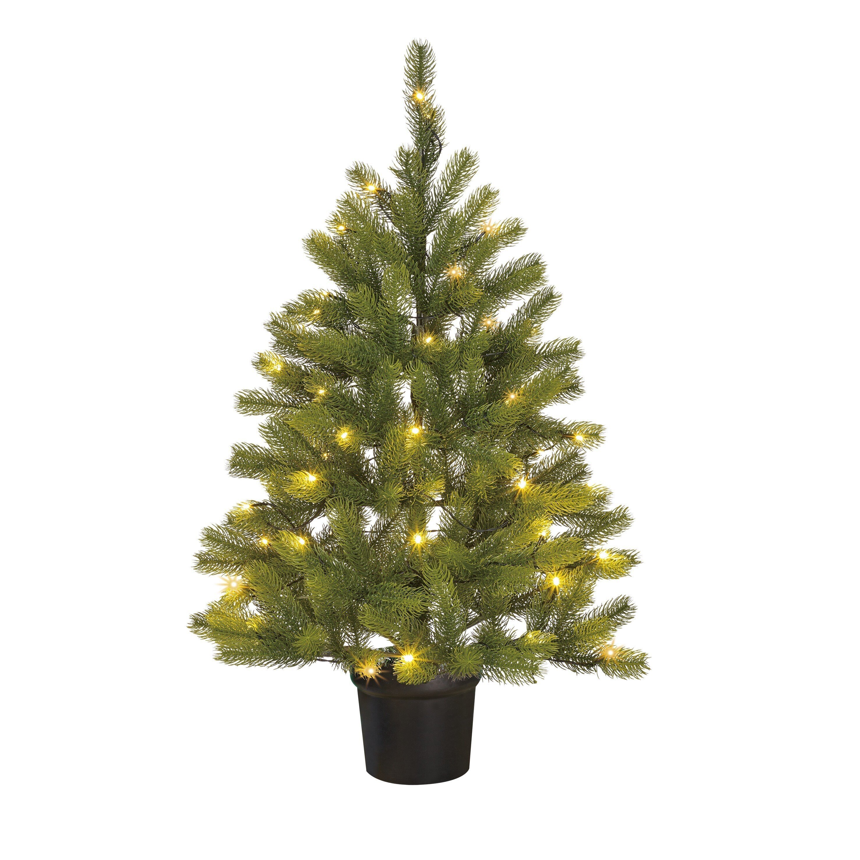 Sapin de Noël artificiel avec LED H90 cm NAGOYA, BLACK BOX TREES