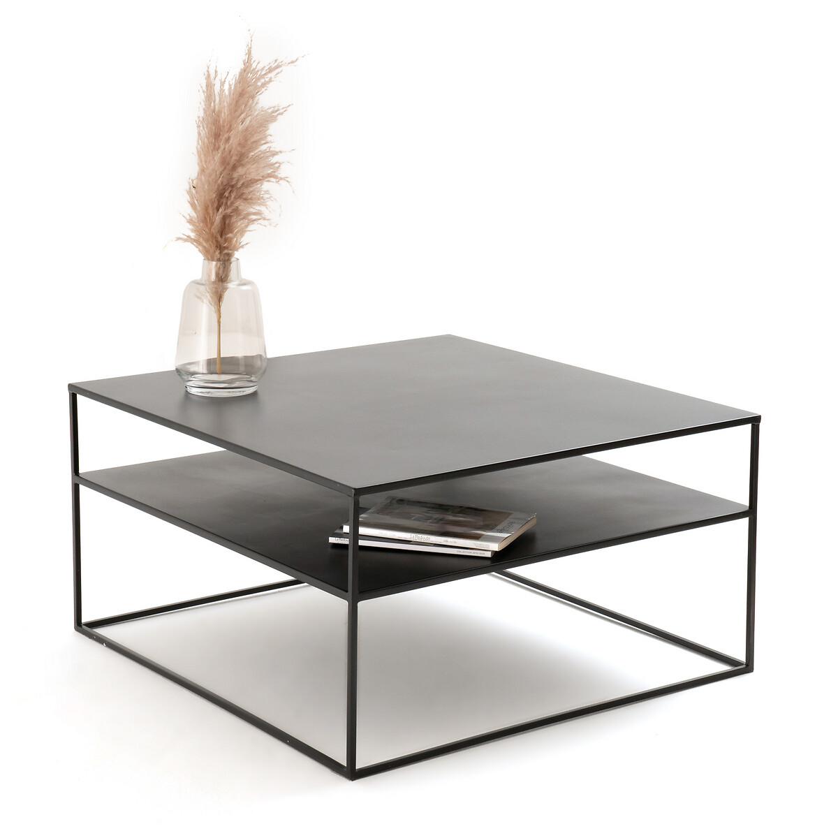 Vaardigheid minstens Ontoegankelijk Vierkante salontafel in staal, hiba zwart La Redoute Interieurs | La Redoute