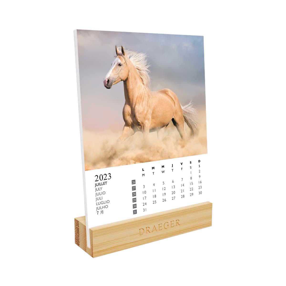 Calendrier sur socle chevaux - 2023 chevaux Draeger Paris | La Redoute