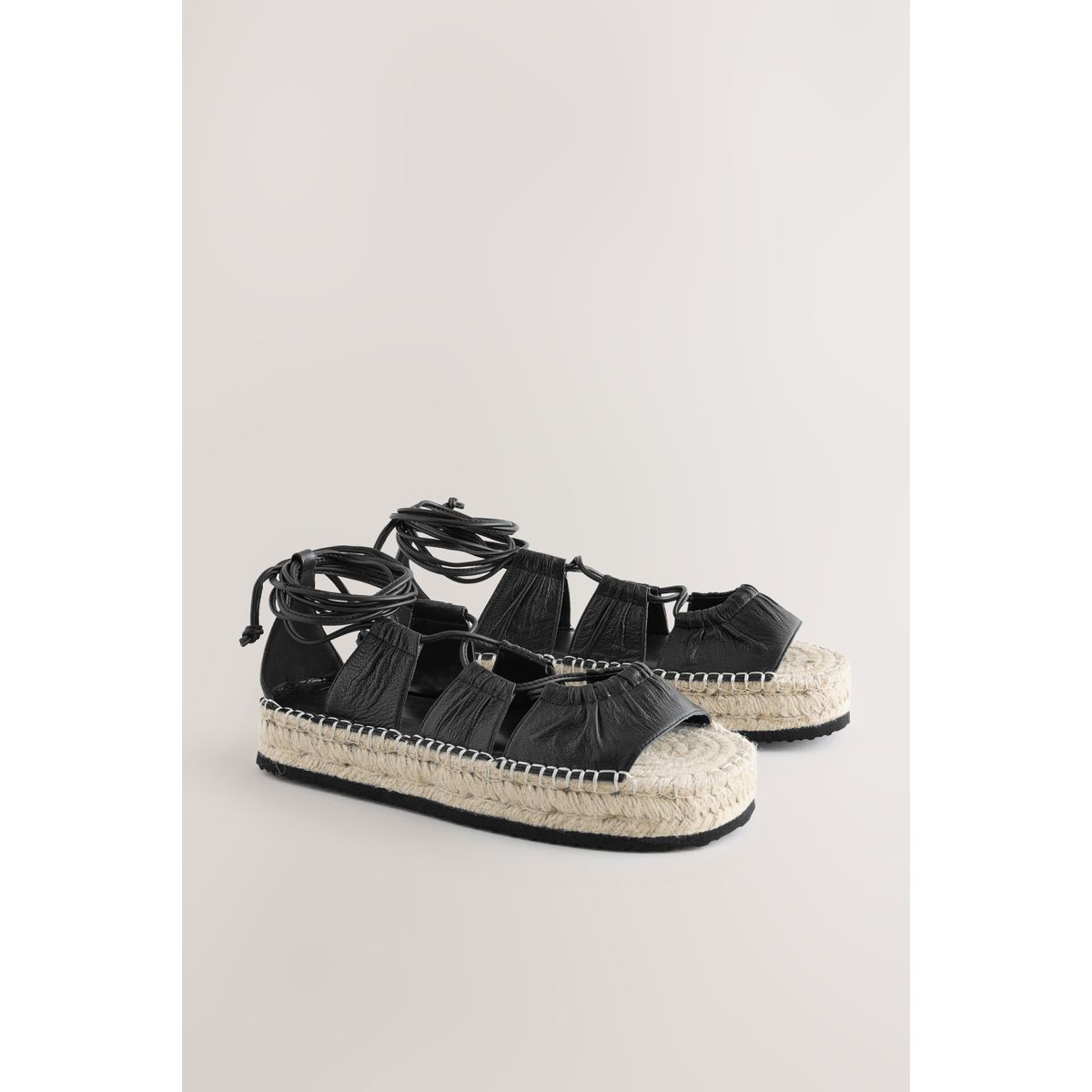Sandales plateformes lacées style espadrilles, NEXT