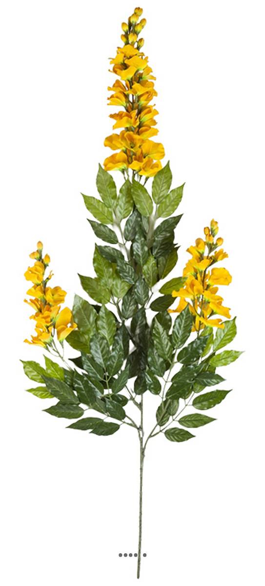 Branche de Glycine artificielle Jaune H 85 cm, ARTIFICIELLES