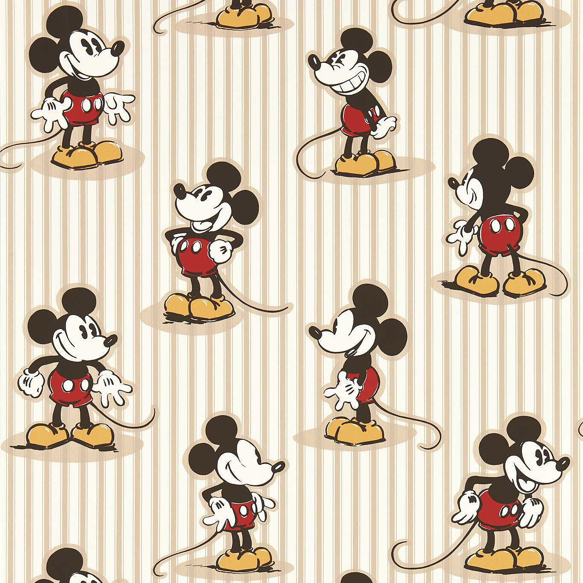 Mickey Stripe Peanut Wallpaper, SANDERSON X DISNEY
