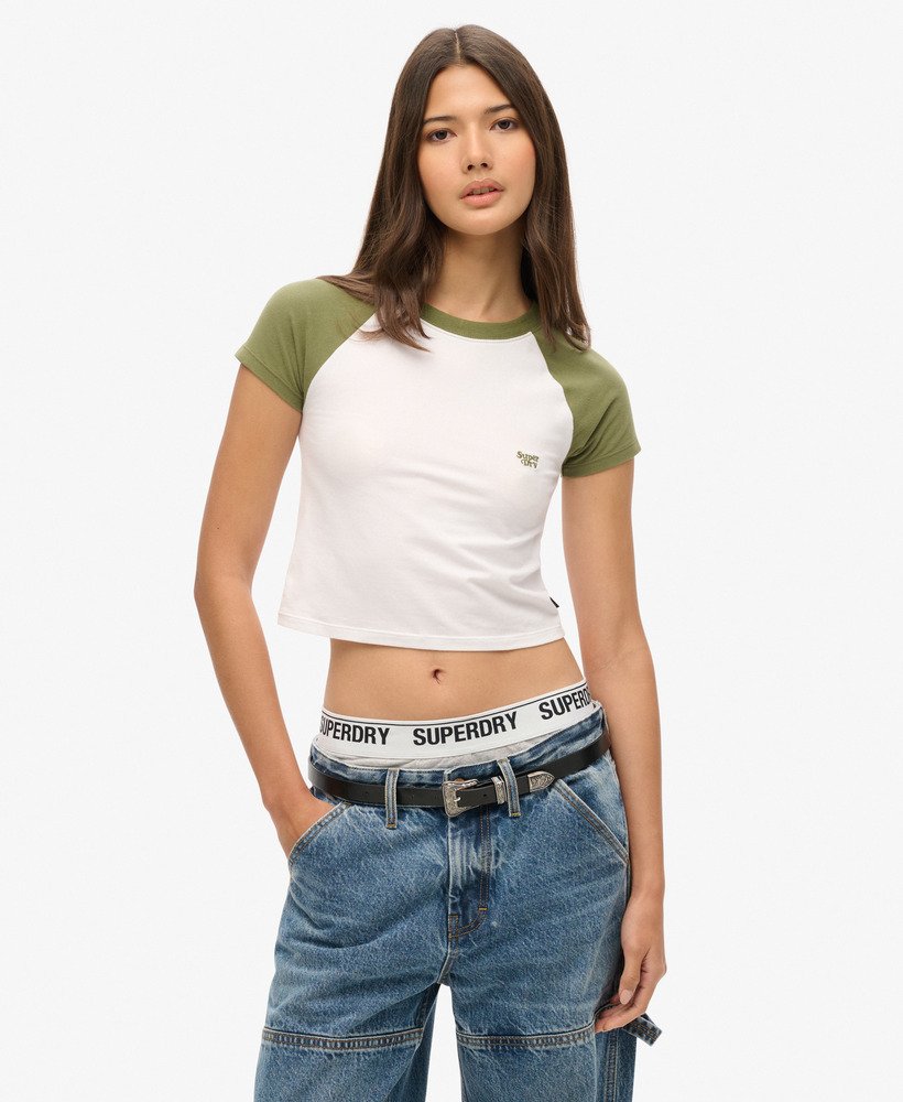 T-shirt de baseball baby court, SUPERDRY