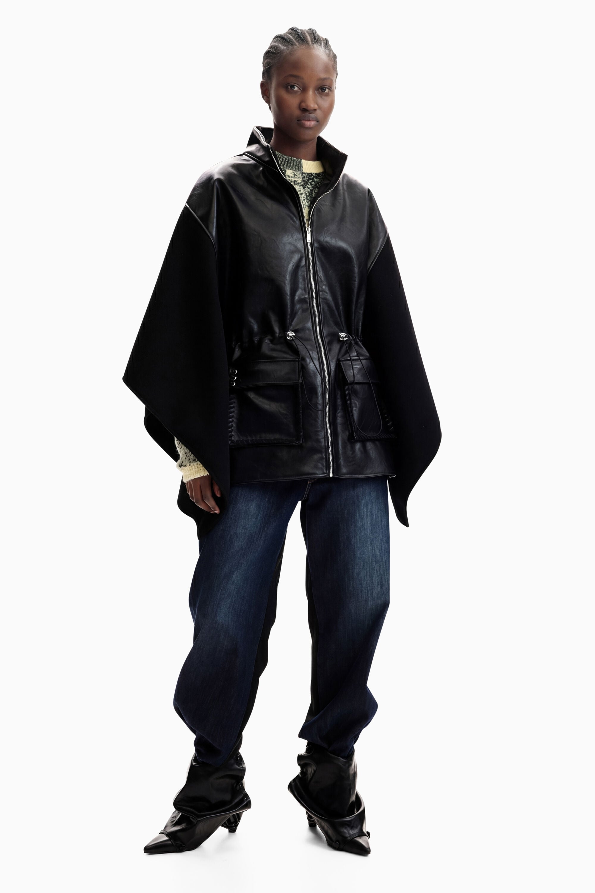 Poncho effet cuir, DESIGUAL