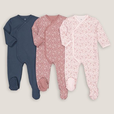 Lot de 3 pyjamas naissance en coton LA REDOUTE COLLECTIONS