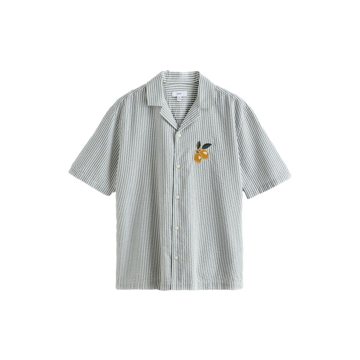 Chemise brodée à manches courtes, NEXT