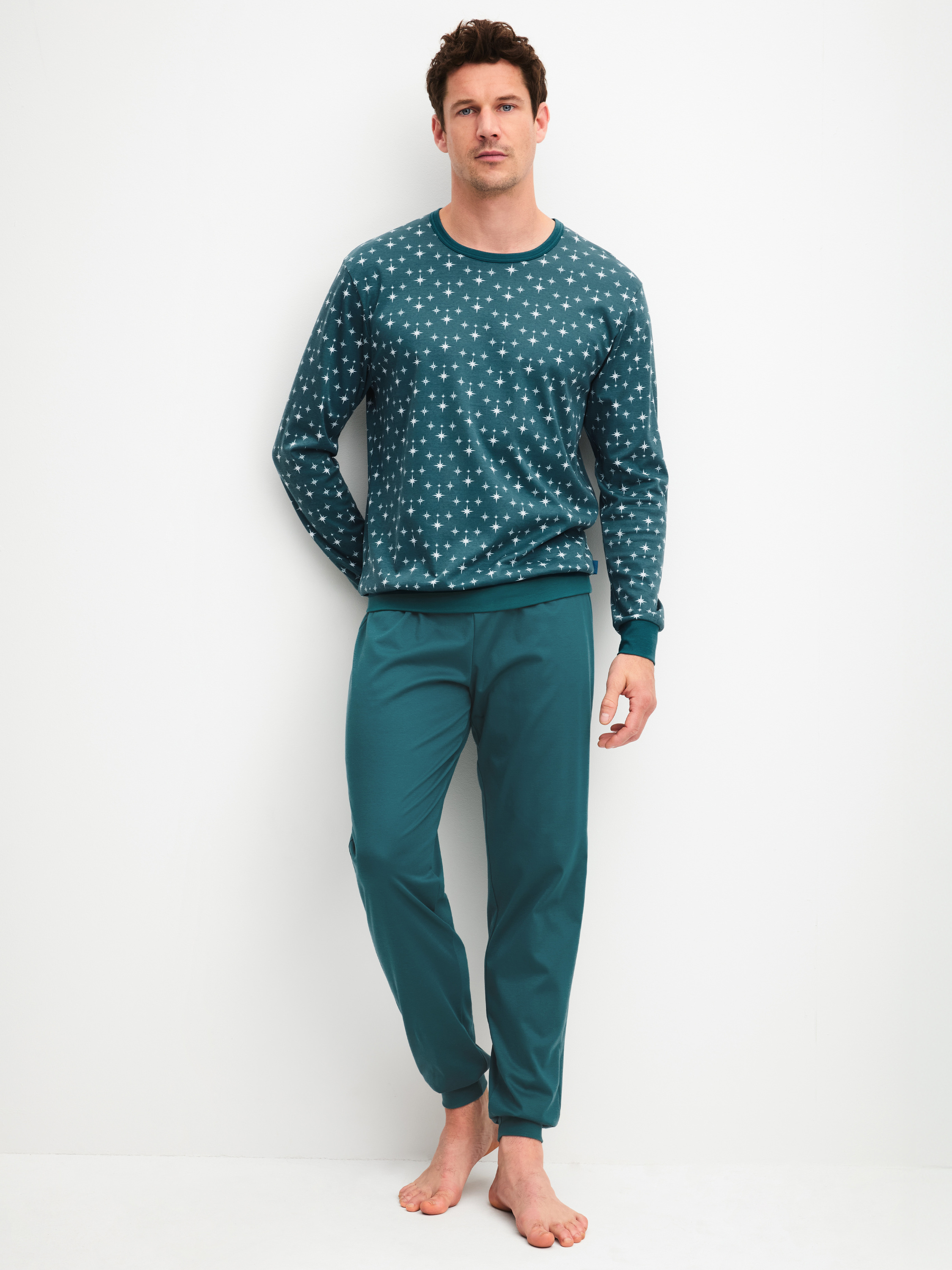 Pyjama avec bords élastiques manches longues Coton RELAX STREAMLINE, CALIDA