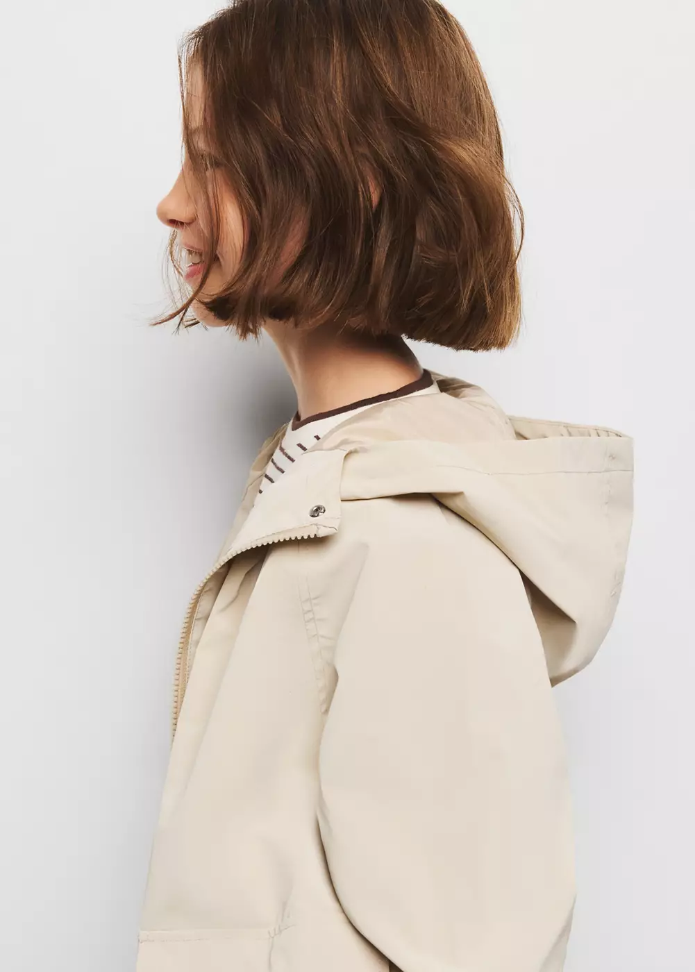 Veste enduite avec capuche, MANGO KIDS
