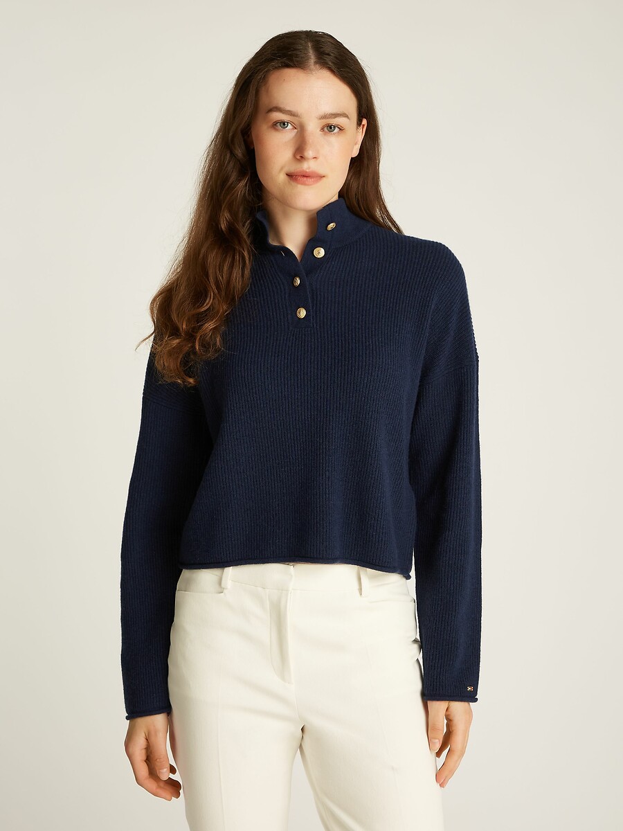 Pull col boutonné, TOMMY HILFIGER