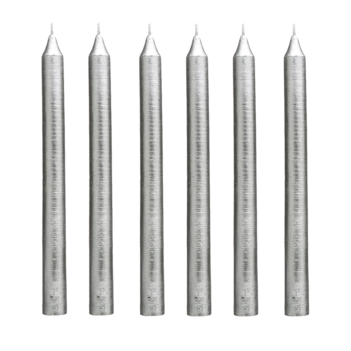 Set de 6 bougies effet métallique H25, SIA DECO
