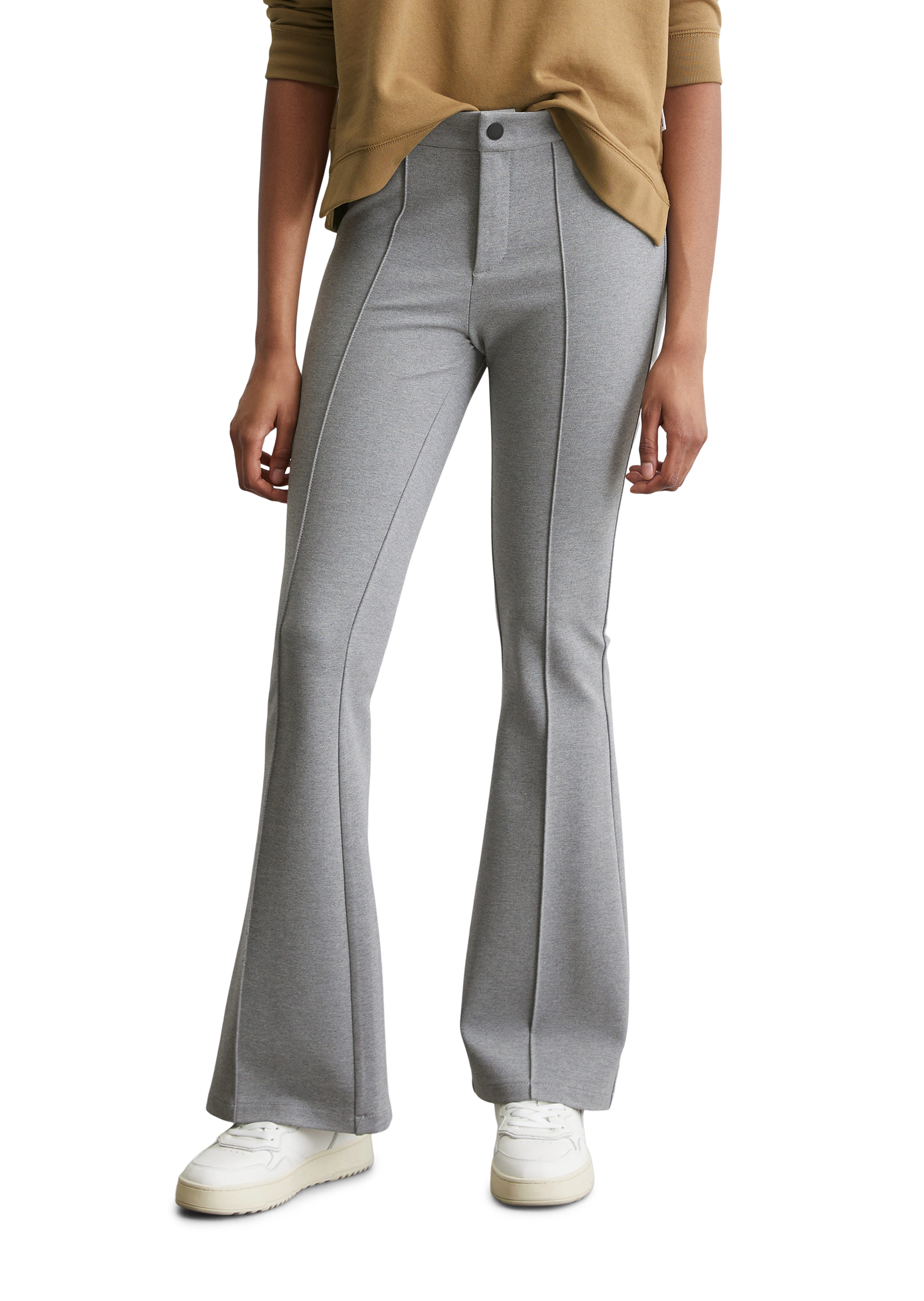 Pantalon en jersey bootcut en qualité interlock compacte, MARC O’POLO DENIM