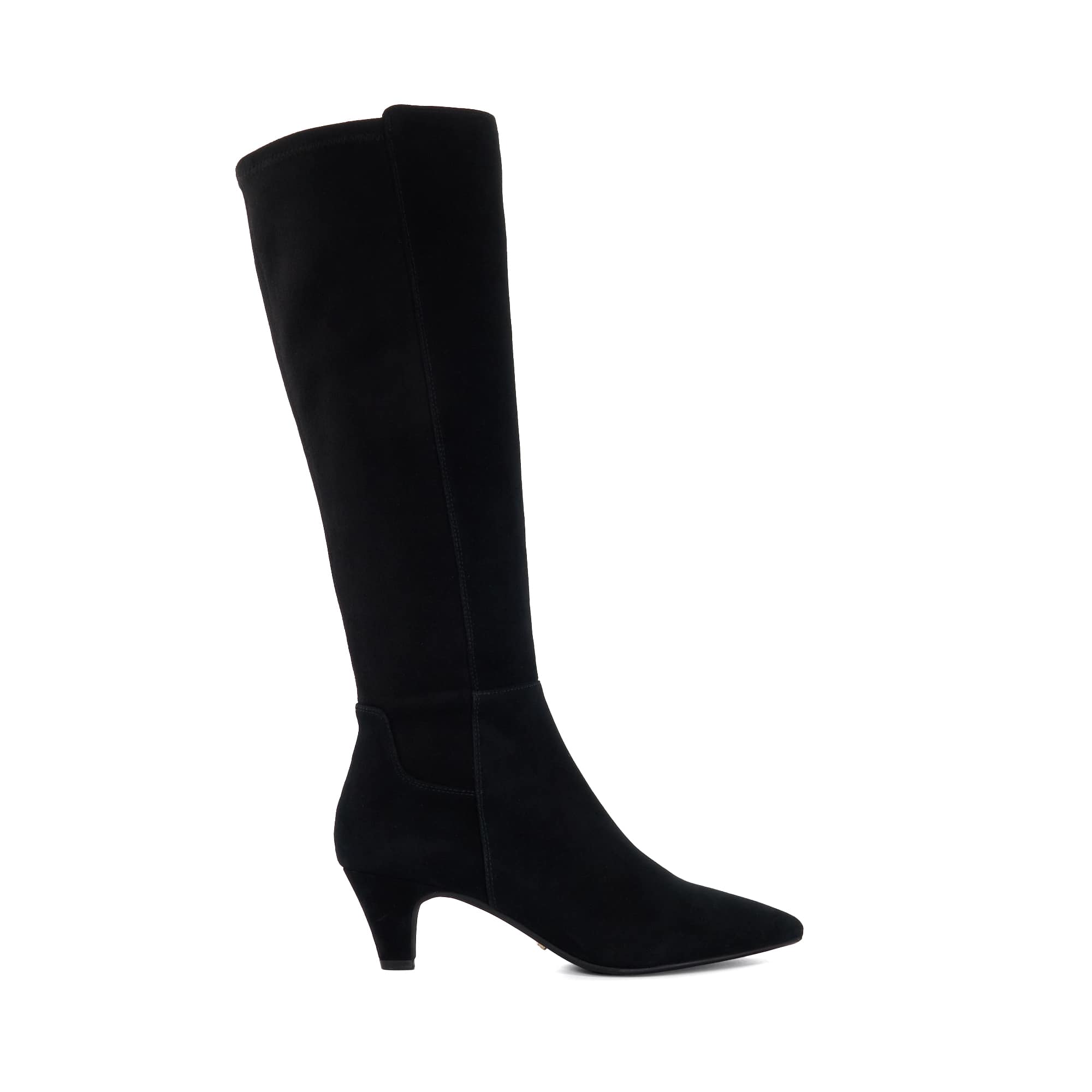 Bottes au genou à talons bobines coupe large - Wide Fit SERA, DUNE LONDON