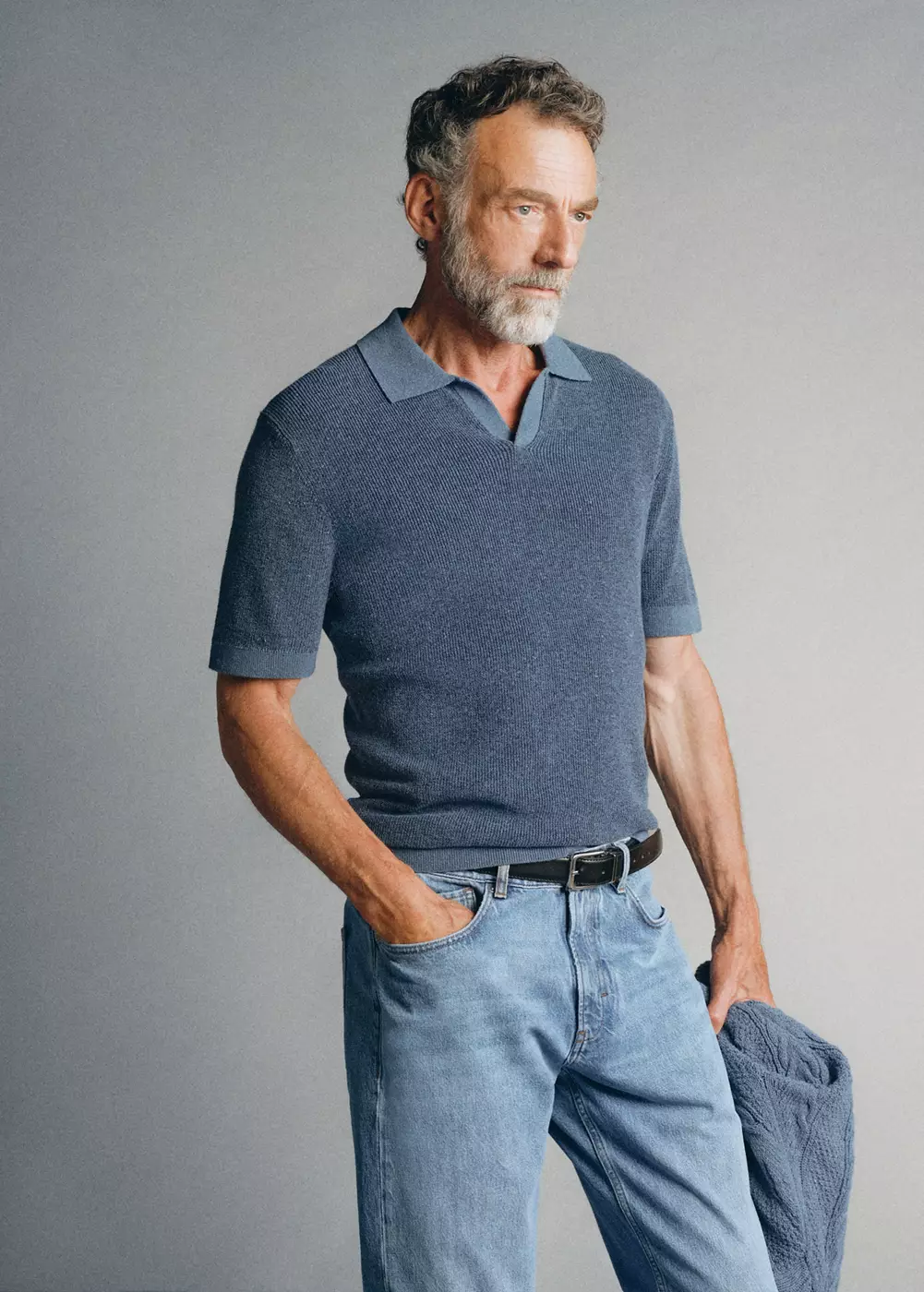 Polo en mélange de coton fil Pinori Filati, MANGO MAN