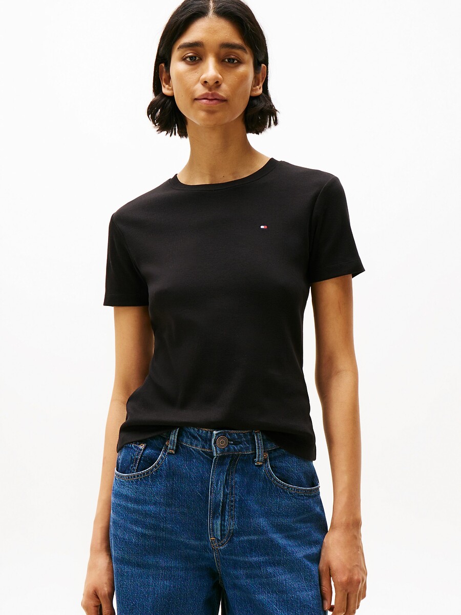 T-shirt met korte mouwen en ronde hals, TOMMY HILFIGER