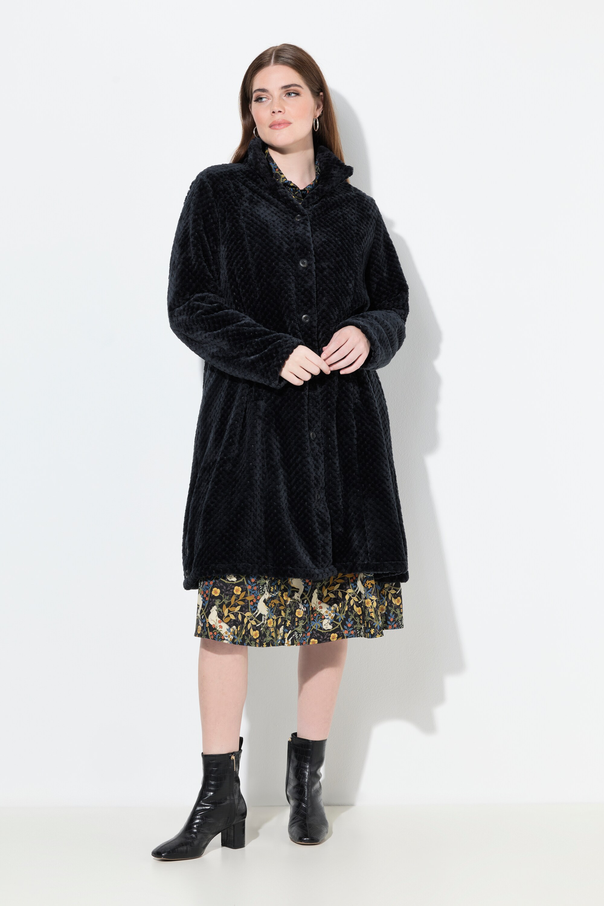 Veste moelleuse évasée à col montant, ULLA POPKEN