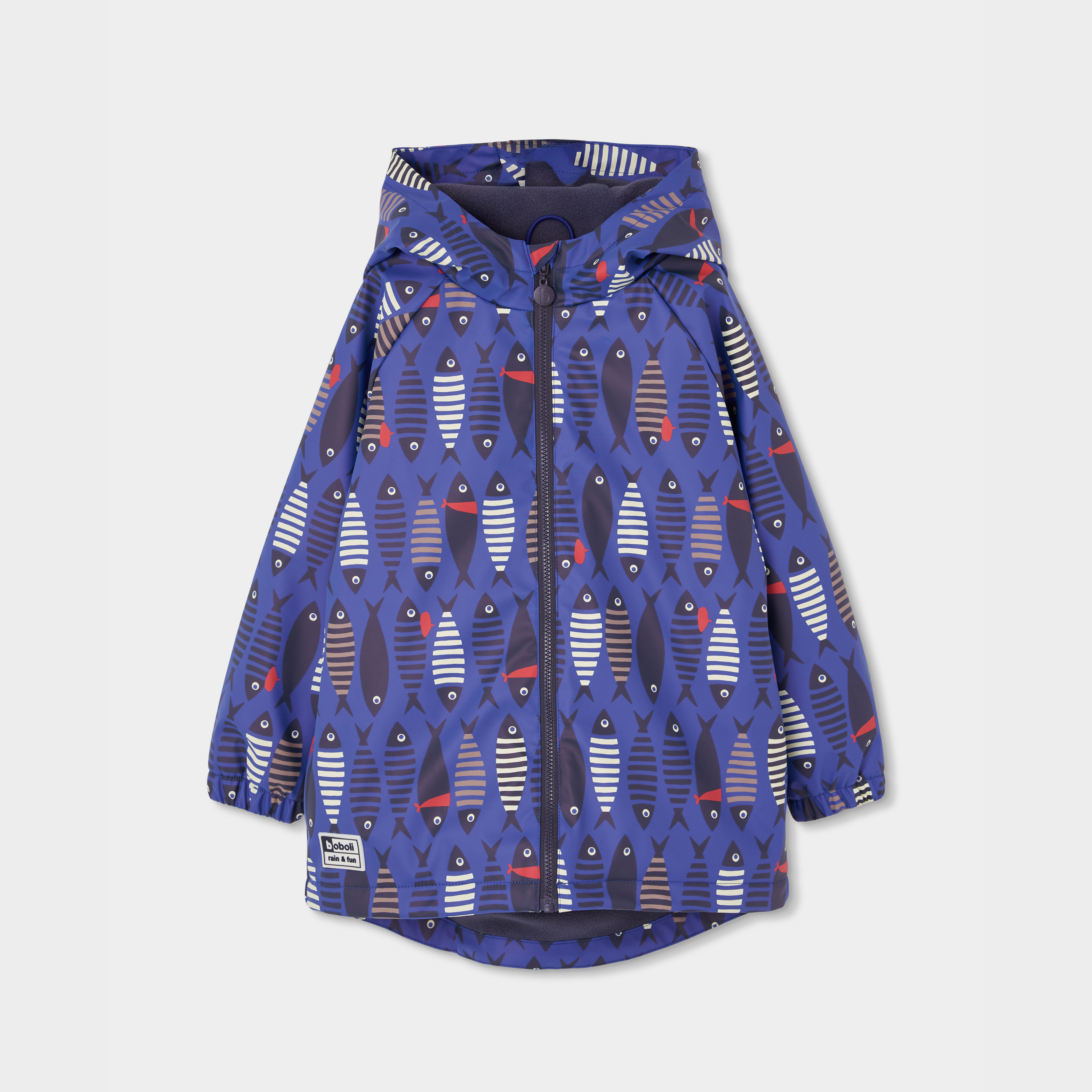 Imperméable imprimé poissons à capuche, BOBOLI