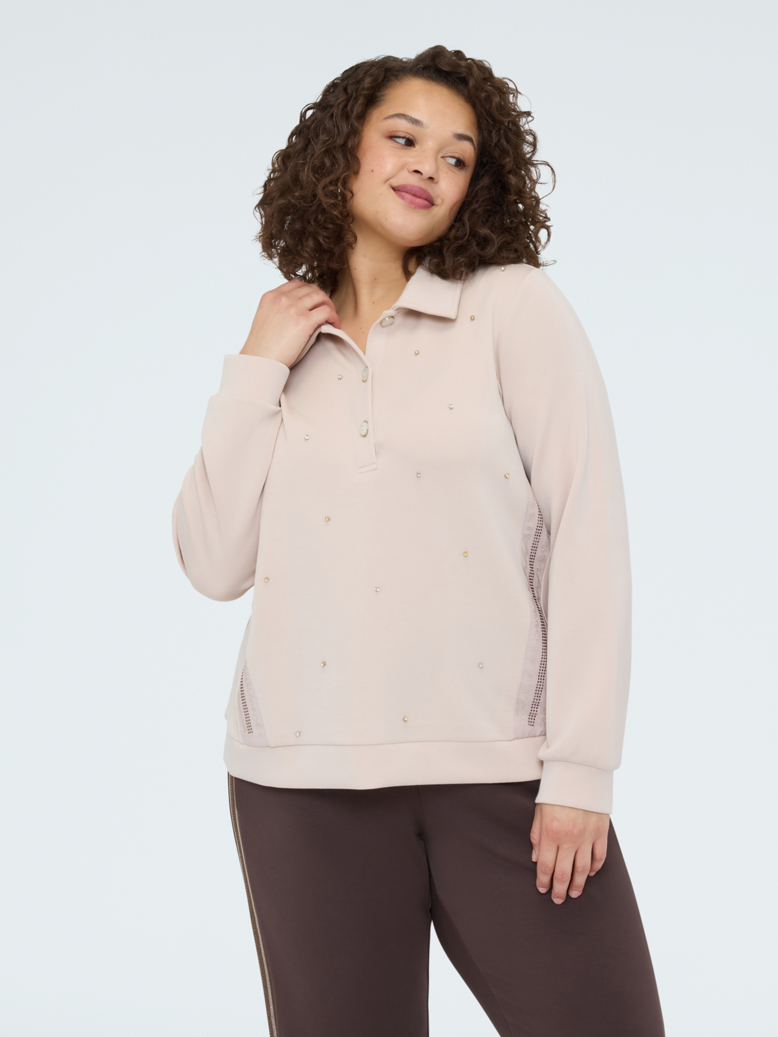 Sweat polo avec applications lumineuses, FIORELLA RUBINO