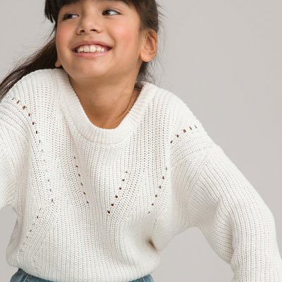 Пуловер с круглым вырезом из тонкого трикотажа LA REDOUTE COLLECTIONS