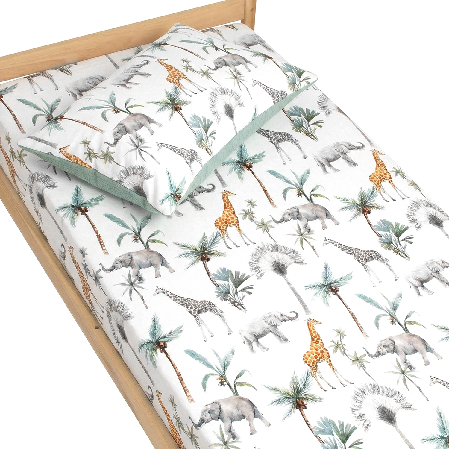 Drap-housse en satin de coton SAFARI, SEVIRA KIDS