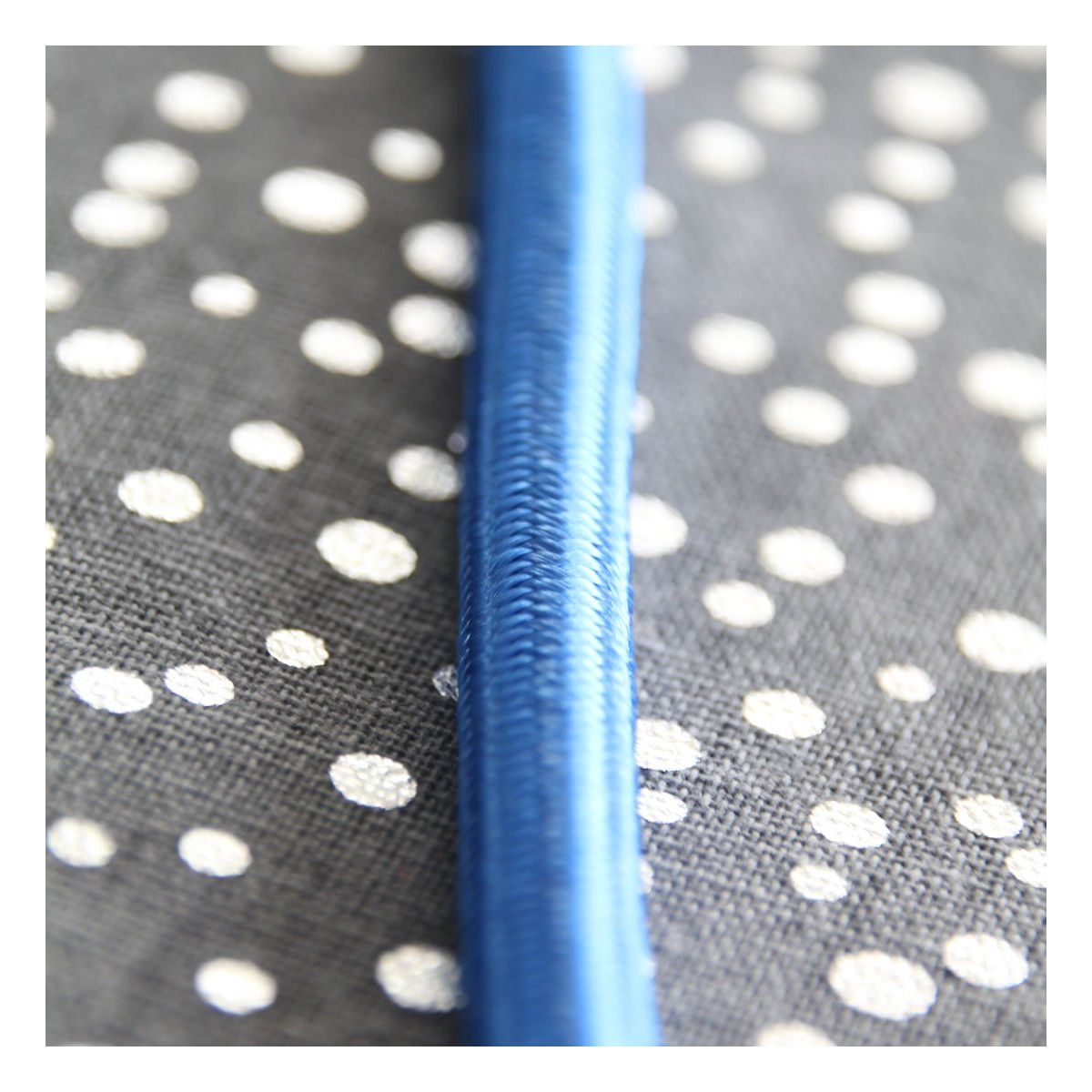 3m avec fiche Plate Noire CHACON Rallonge Textile Bleue 