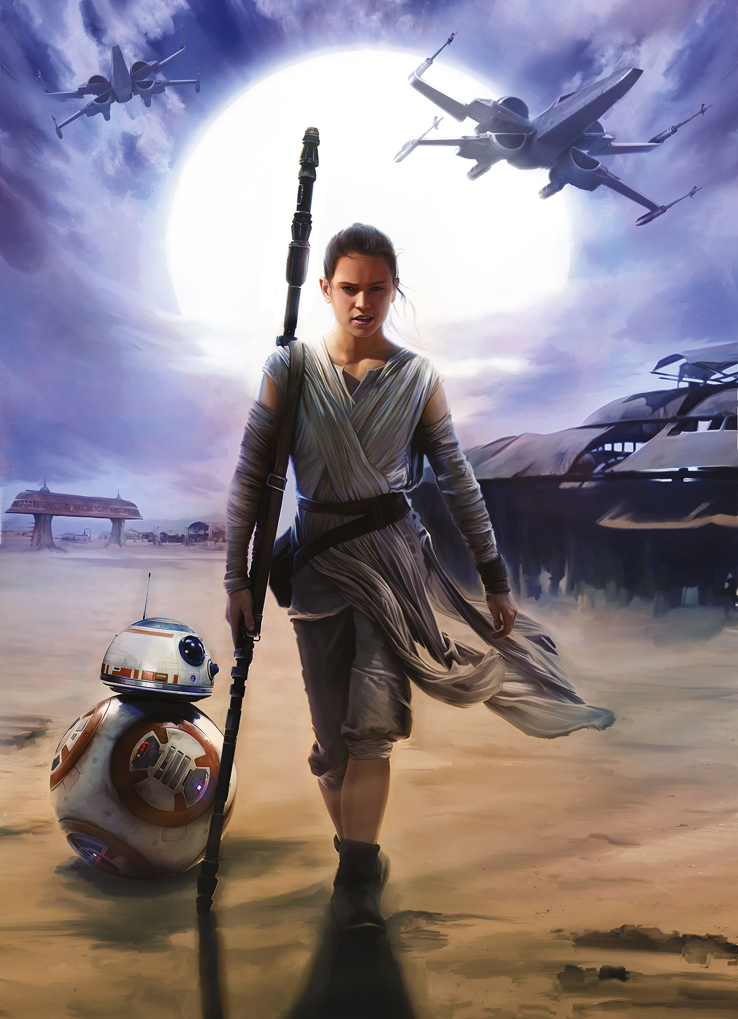 Papier peint Komar - STAR WARS Rey - 184 x 254 cm, HEXOA