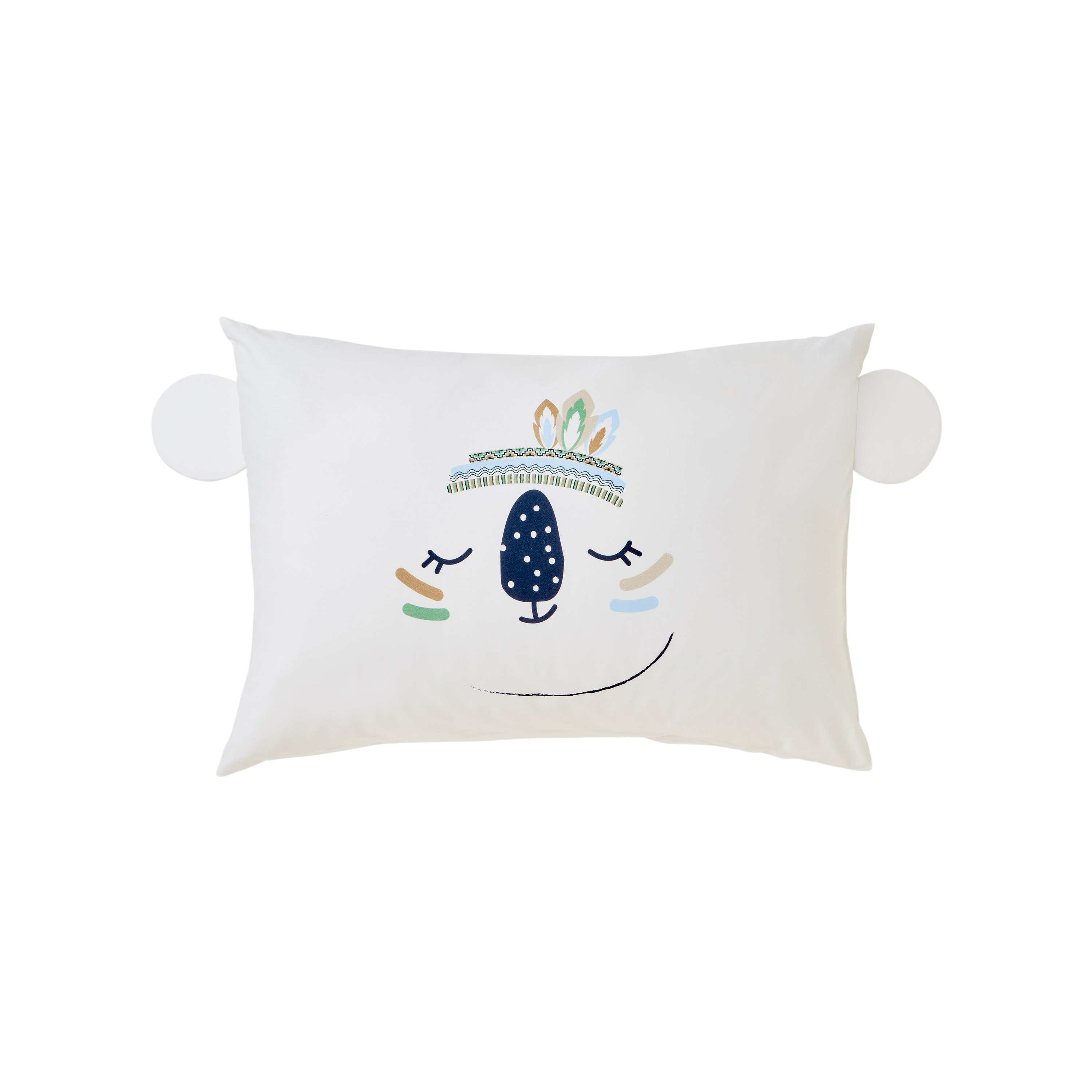 Taie d'oreiller rectangulaire coton MINIFUL, CARRE BLANC