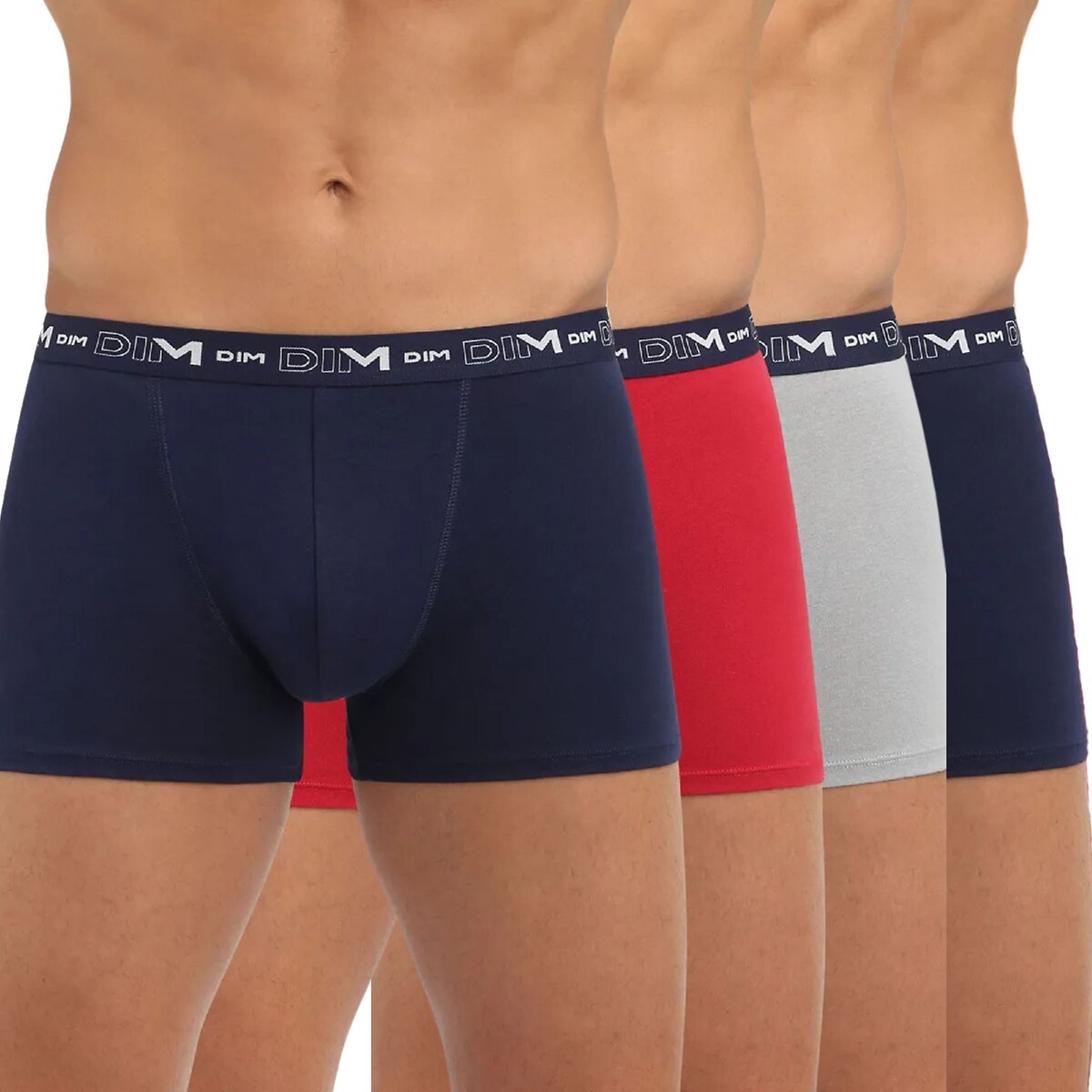 Lot de 4 boxers coton stretch, DIM