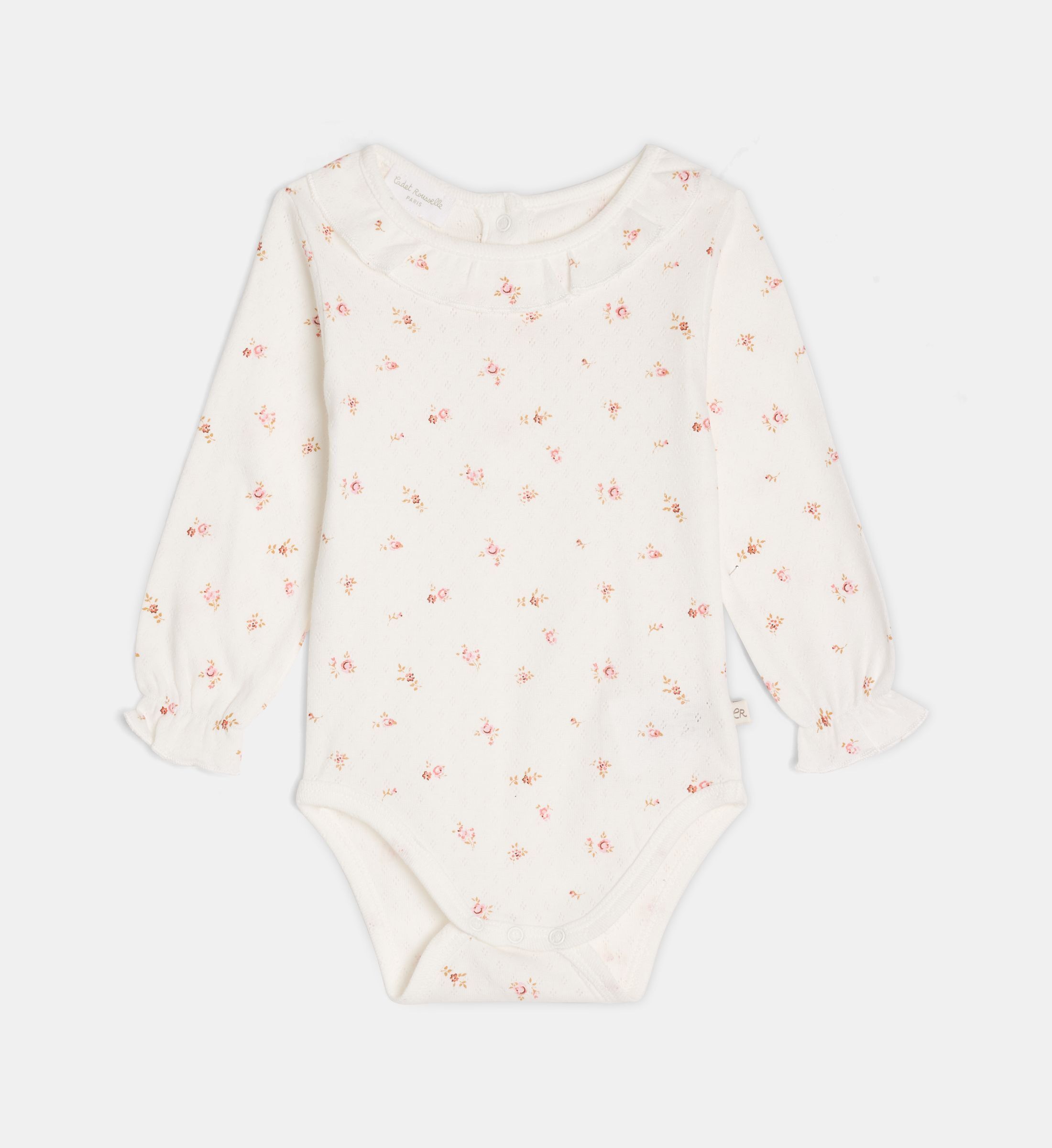Body terise en coton bio maille pointelle, CADET ROUSSELLE
