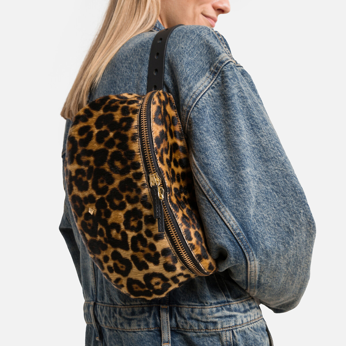 La Grande Lili Leopard Bum Bag in Leather
