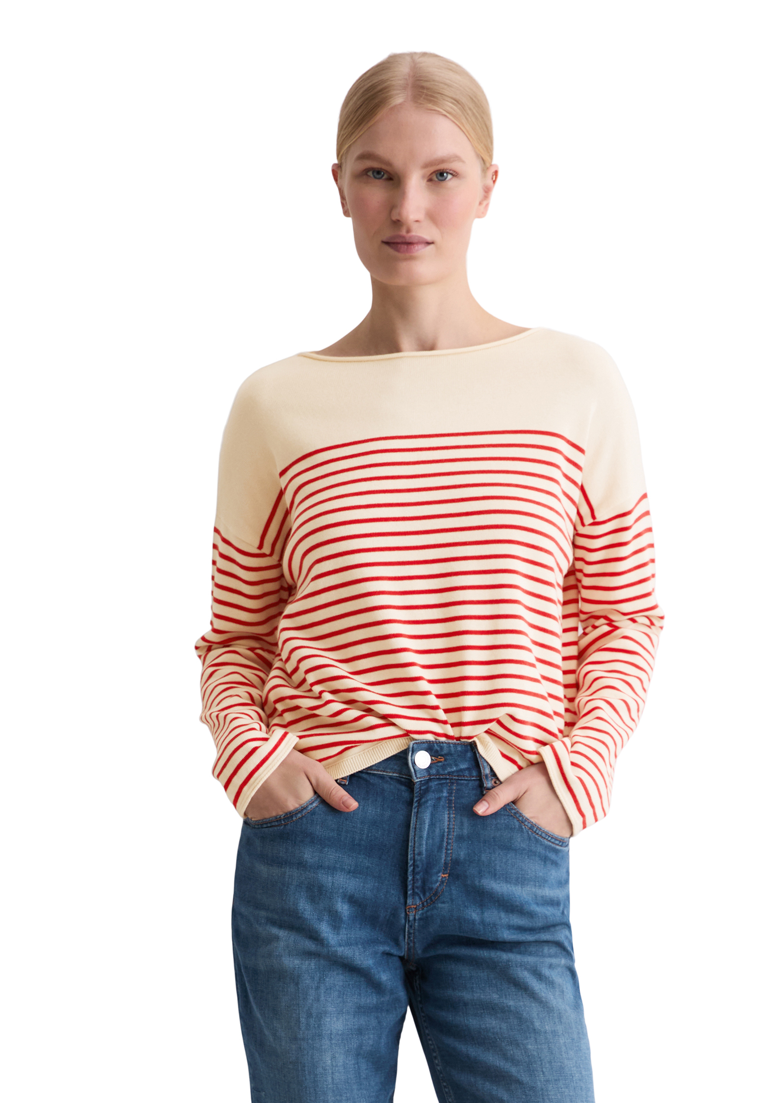 Pull milleraies loose en pur coton bio, MARC O'POLO