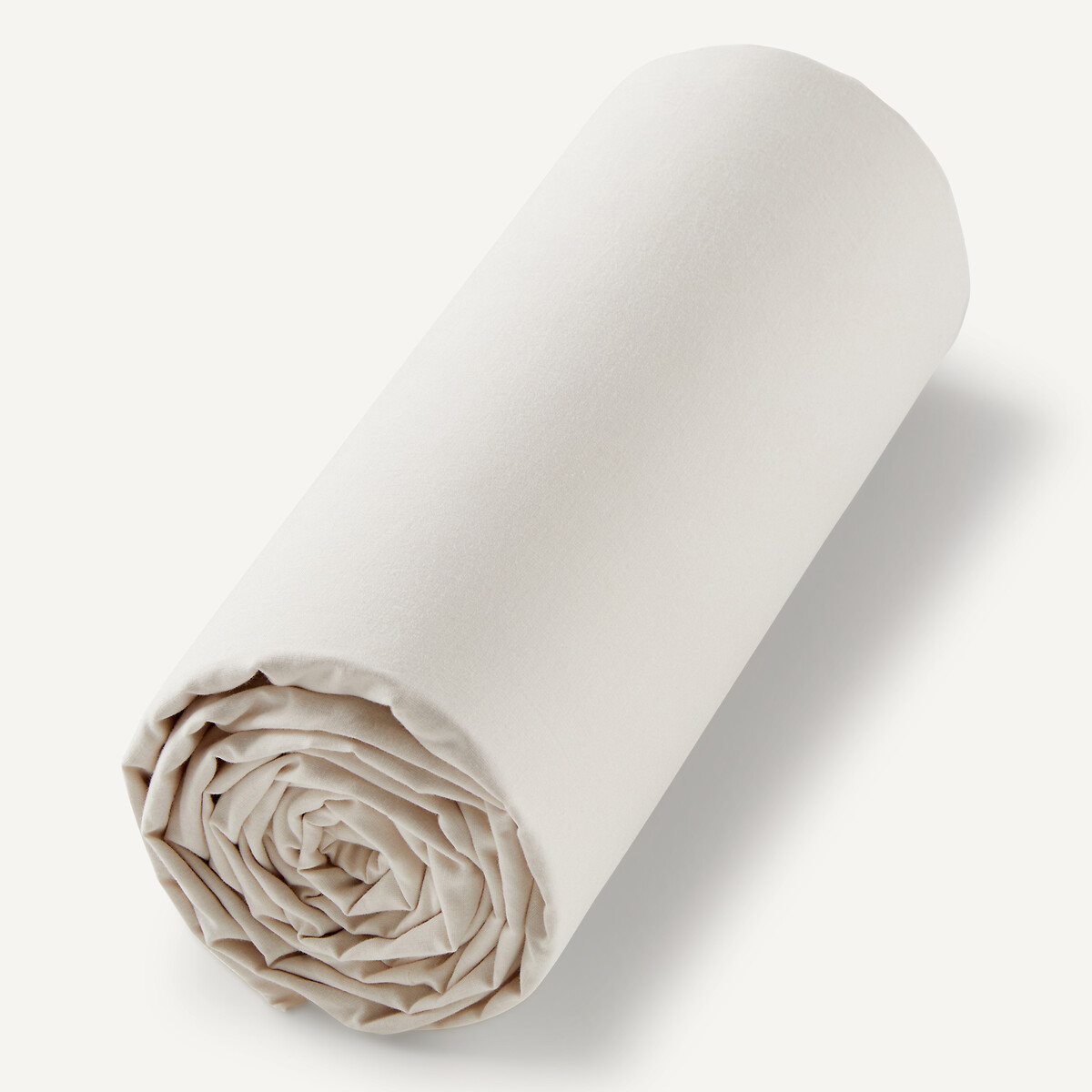 Drap-housse en voile de coton lavé, Gypse