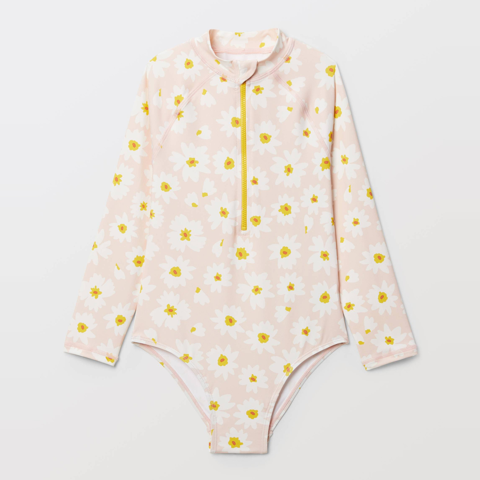 Maillot de bain 1 pièce manches longues anti-UV imprimé, MONOPRIX