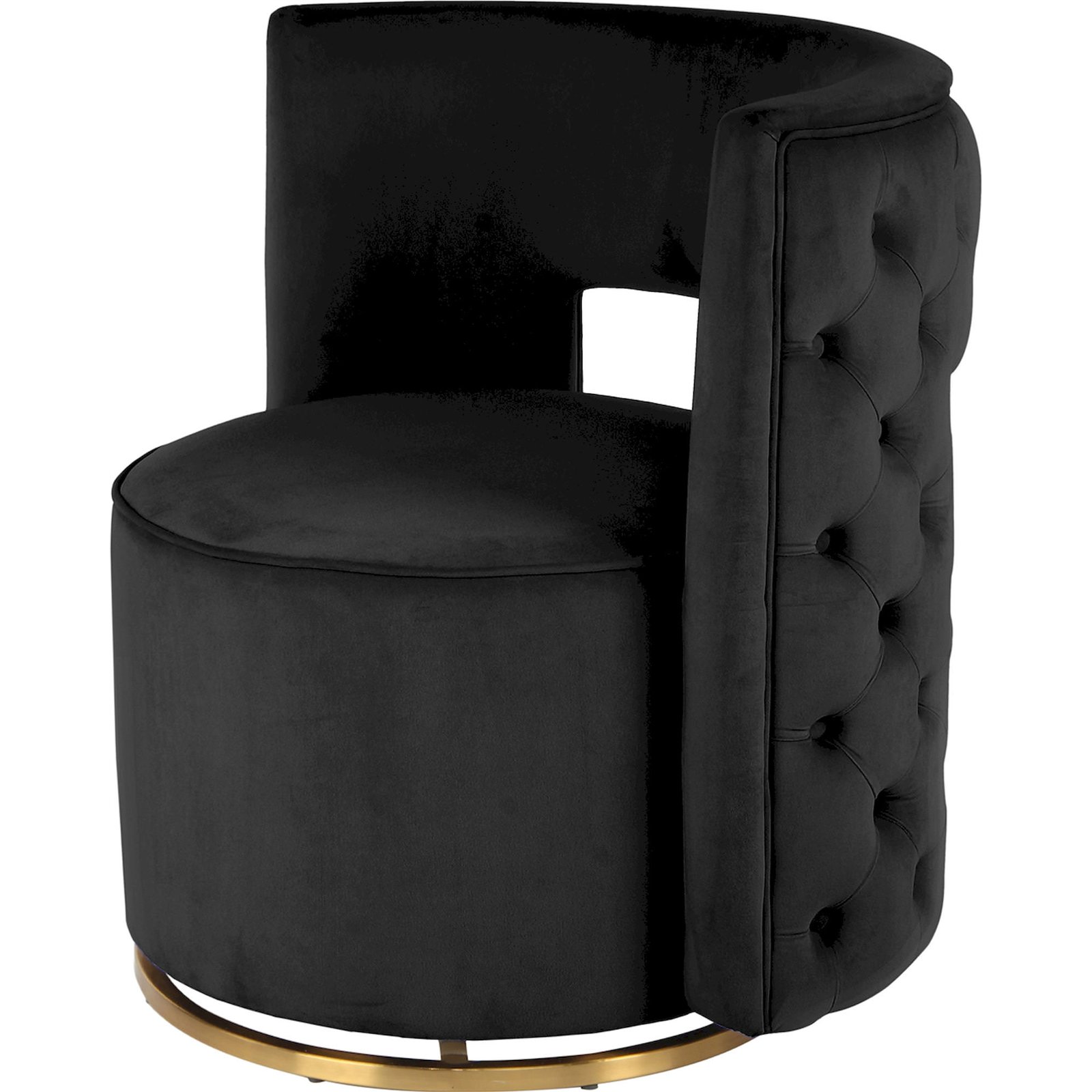 Fauteuil pivotant en velours rond beverly, ARTE ESPINA