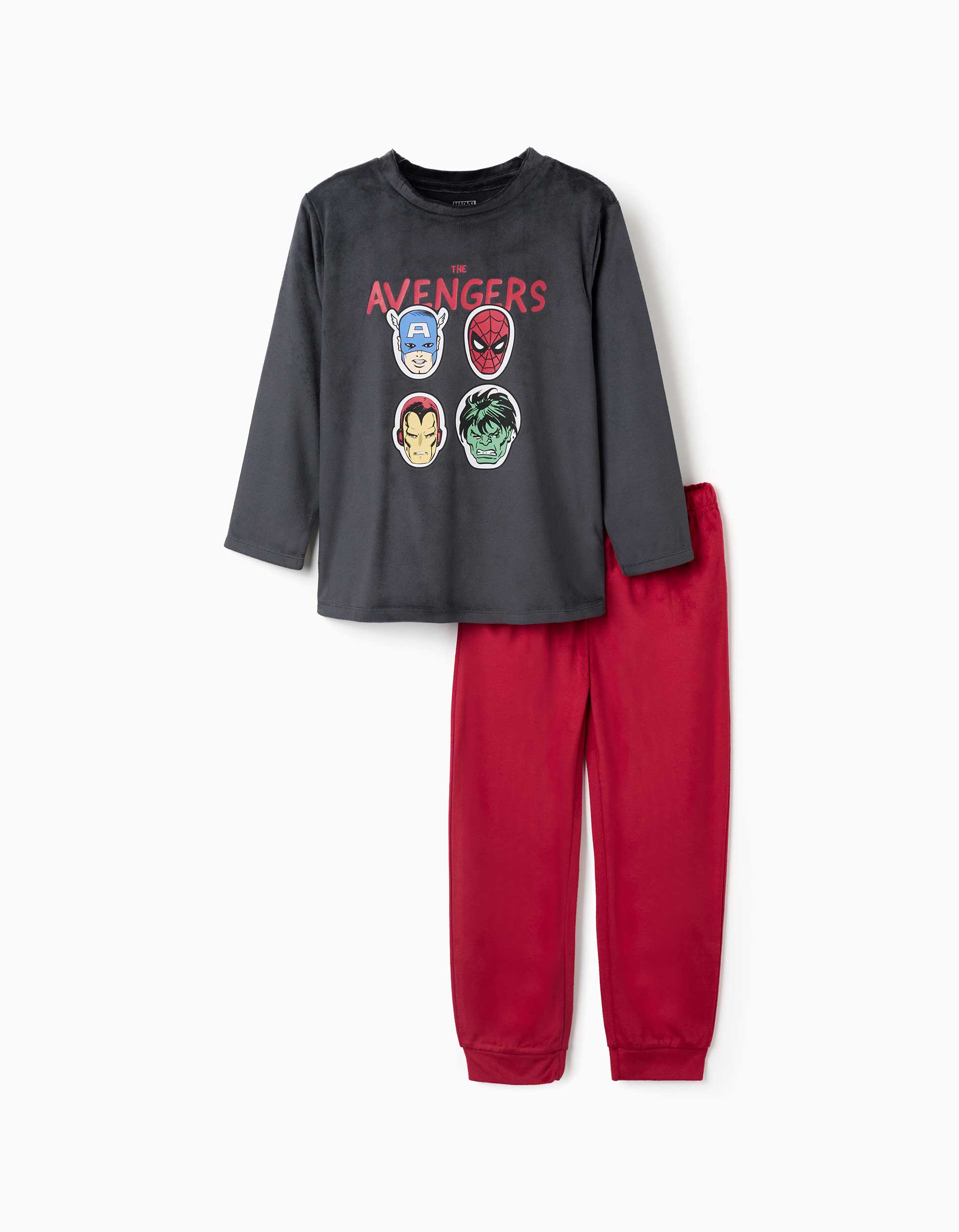 Pyjama en velours avec imprimé Avengers, ZIPPY