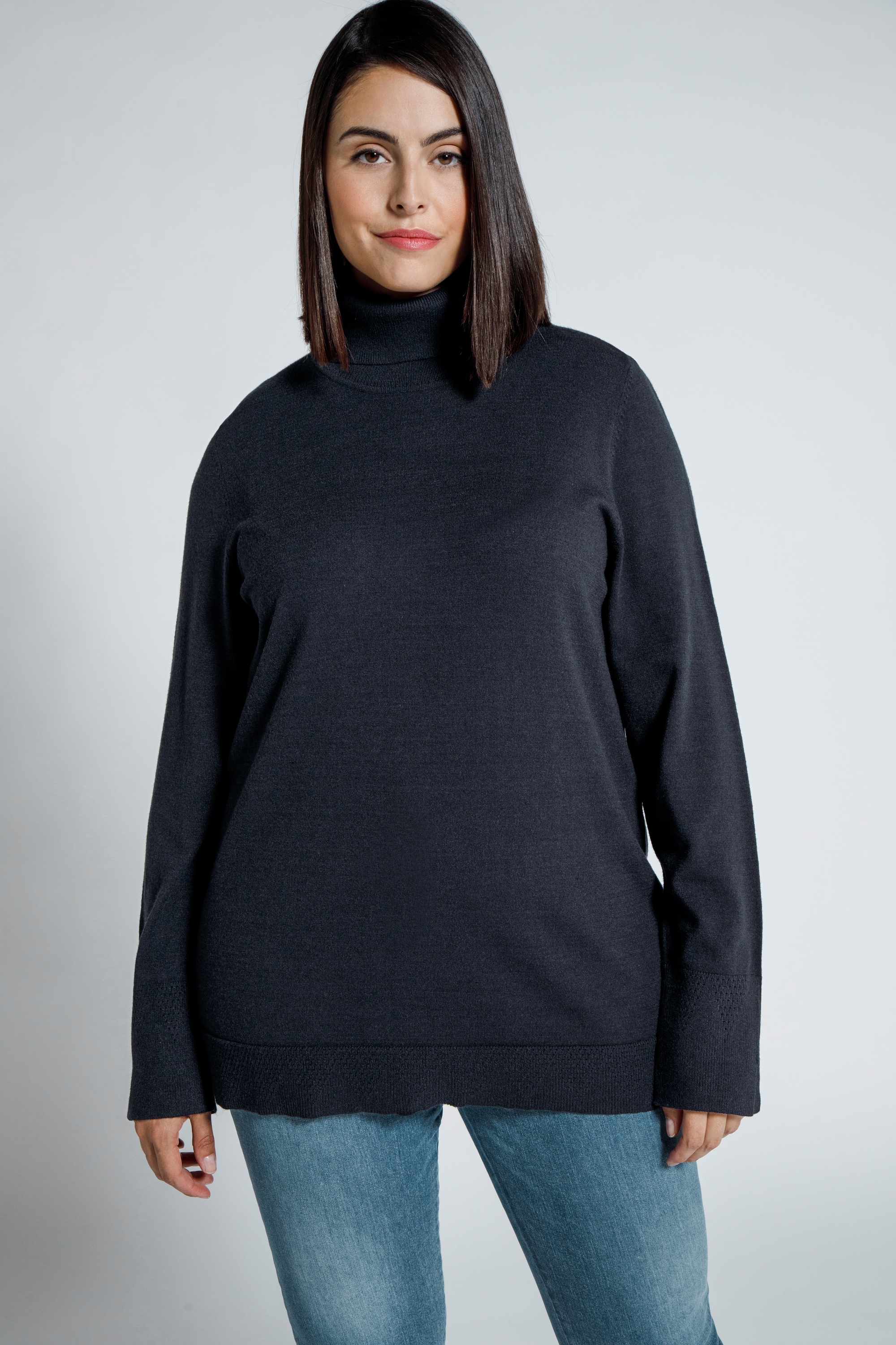 Ulla Popken Ireland Ulla Popken Shirtrolli Basic Pull Femme à Col