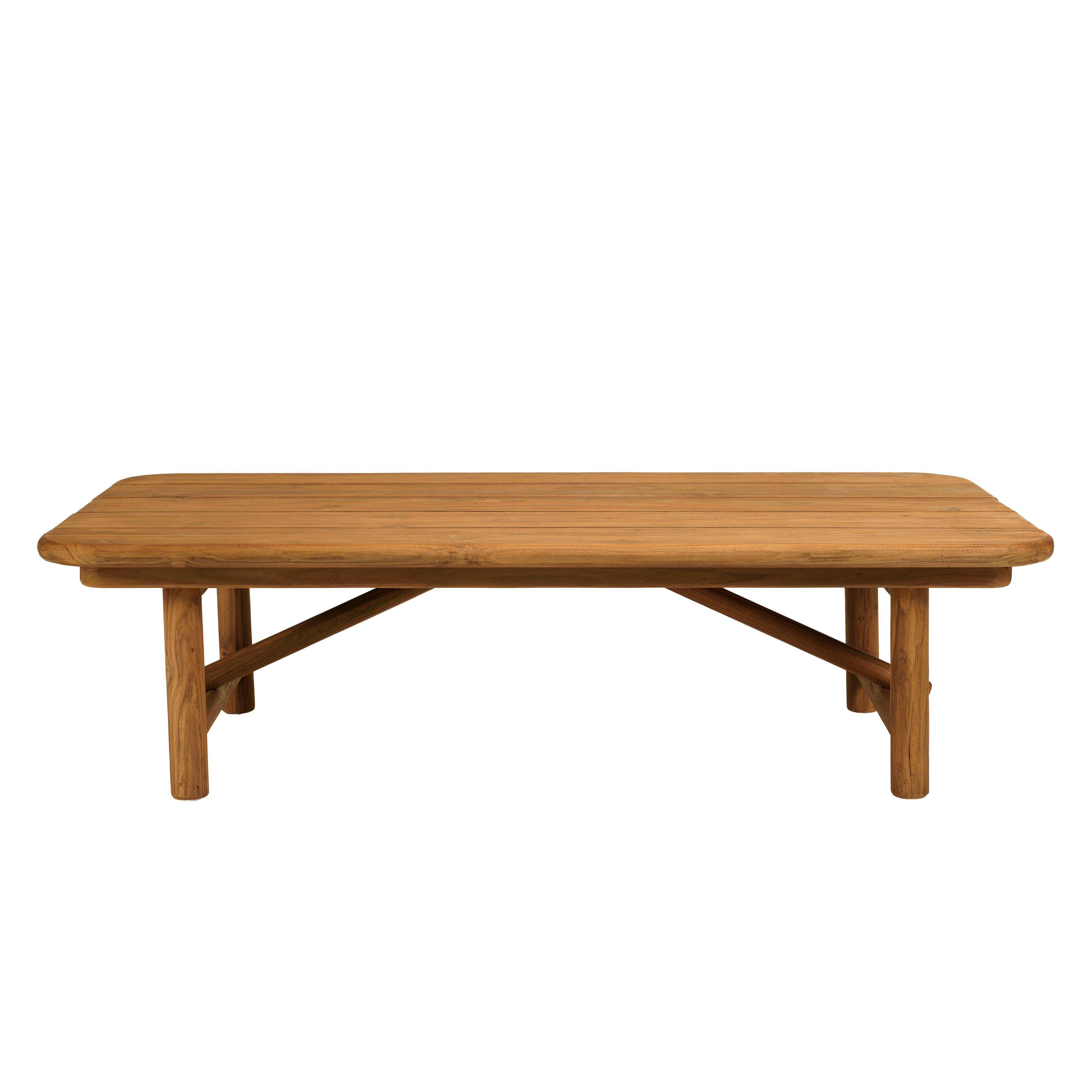 Table basse de jardin 130 cm en teck recyclé ORIA, PIER IMPORT
