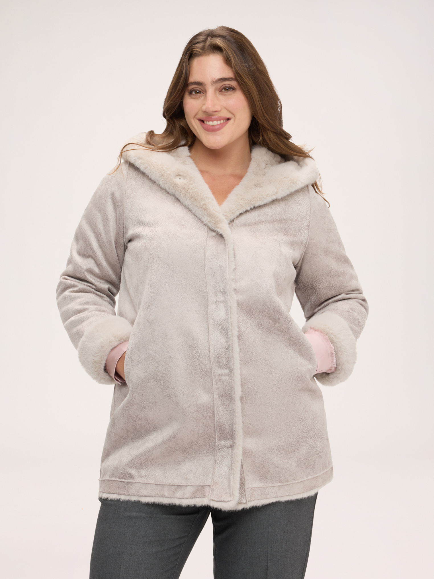 Manteau soft touch réversible, FIORELLA RUBINO