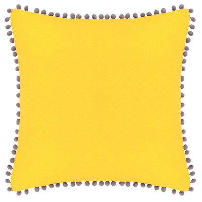 Velvet Pom-Pom Vibrant Cotton Velvet Cushion 45x45cm SO'HOME