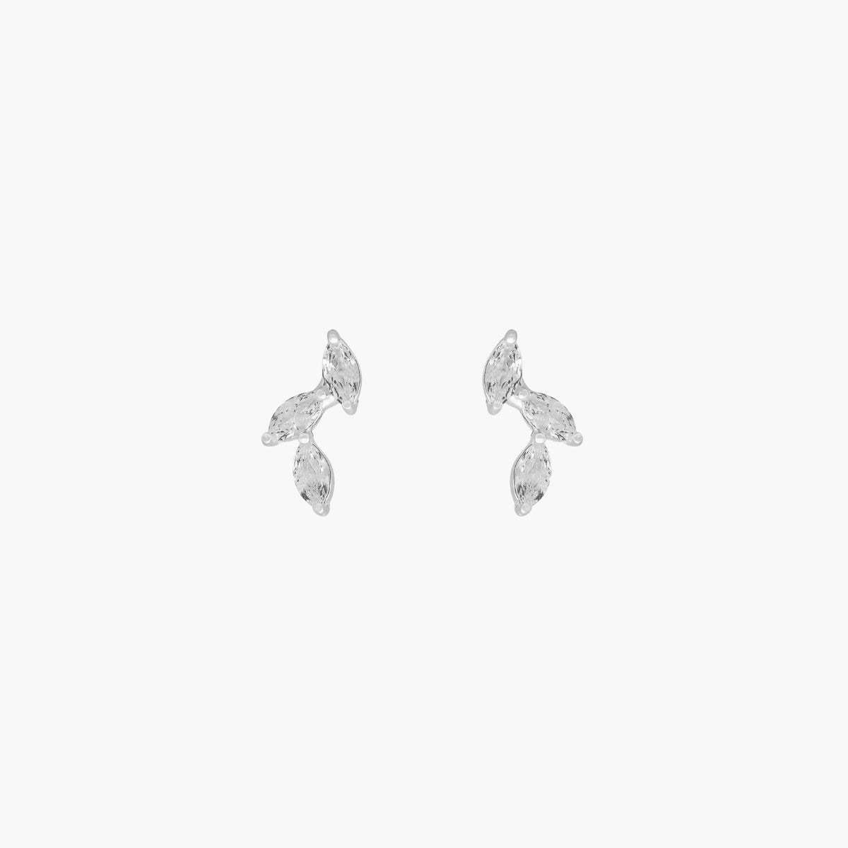 Boucles d'oreilles 3 zircons - argent 925, BALABOOSTE