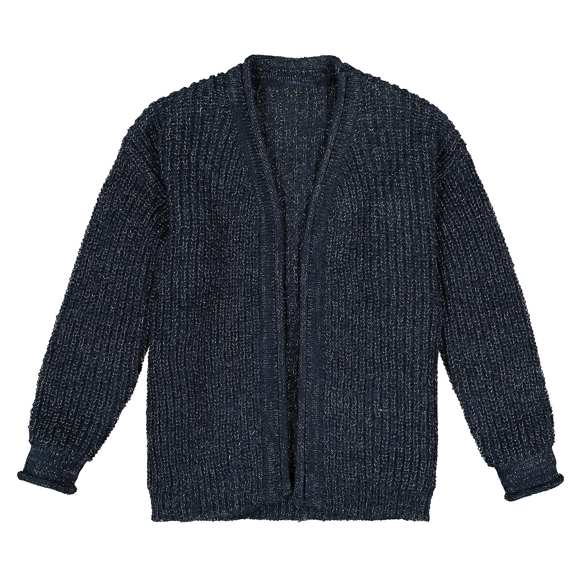 Chunky knit cardigan, 3-12 years , navy blue, La Redoute Collections ...