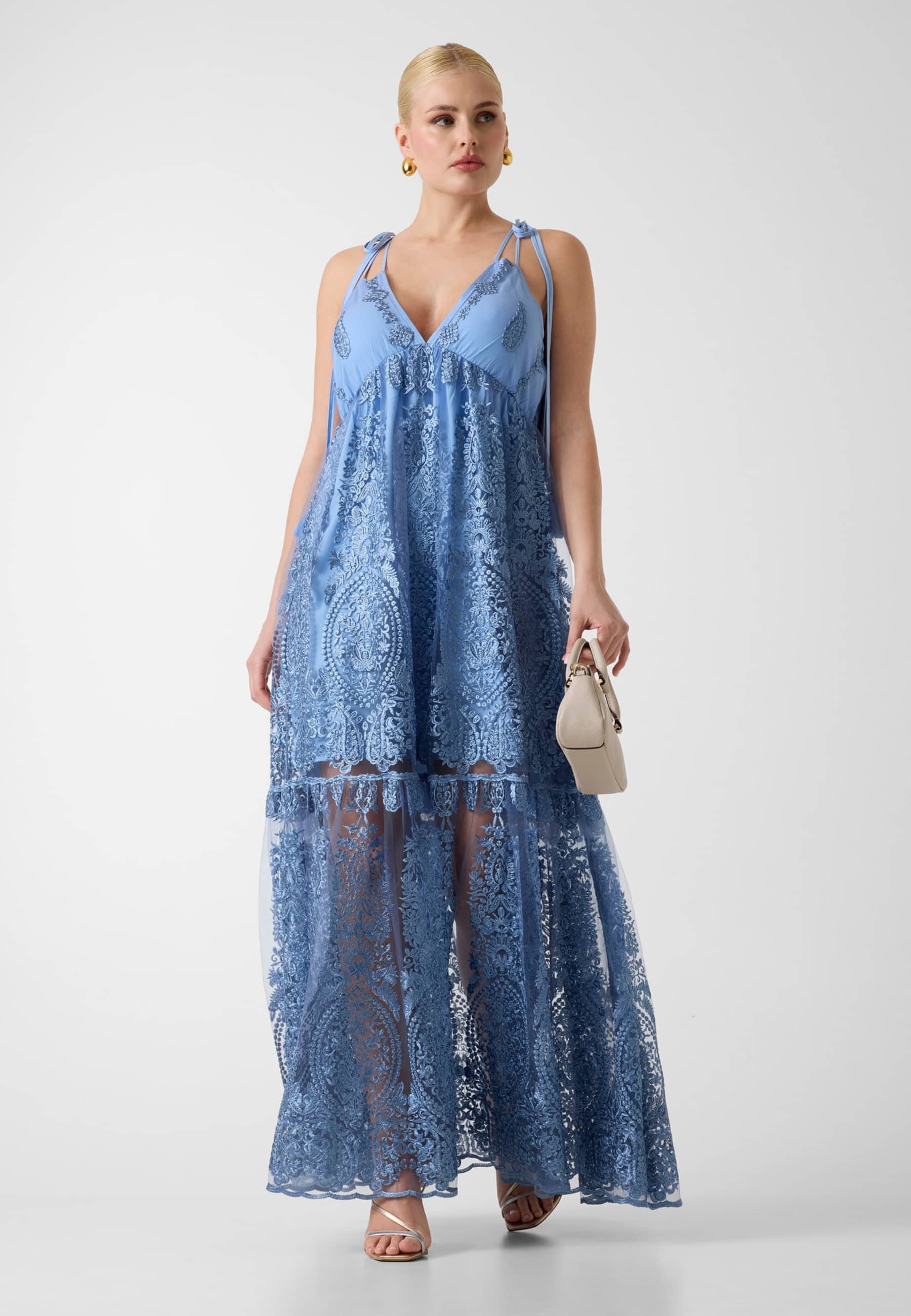 Maxi Brodé Dress, GUESS