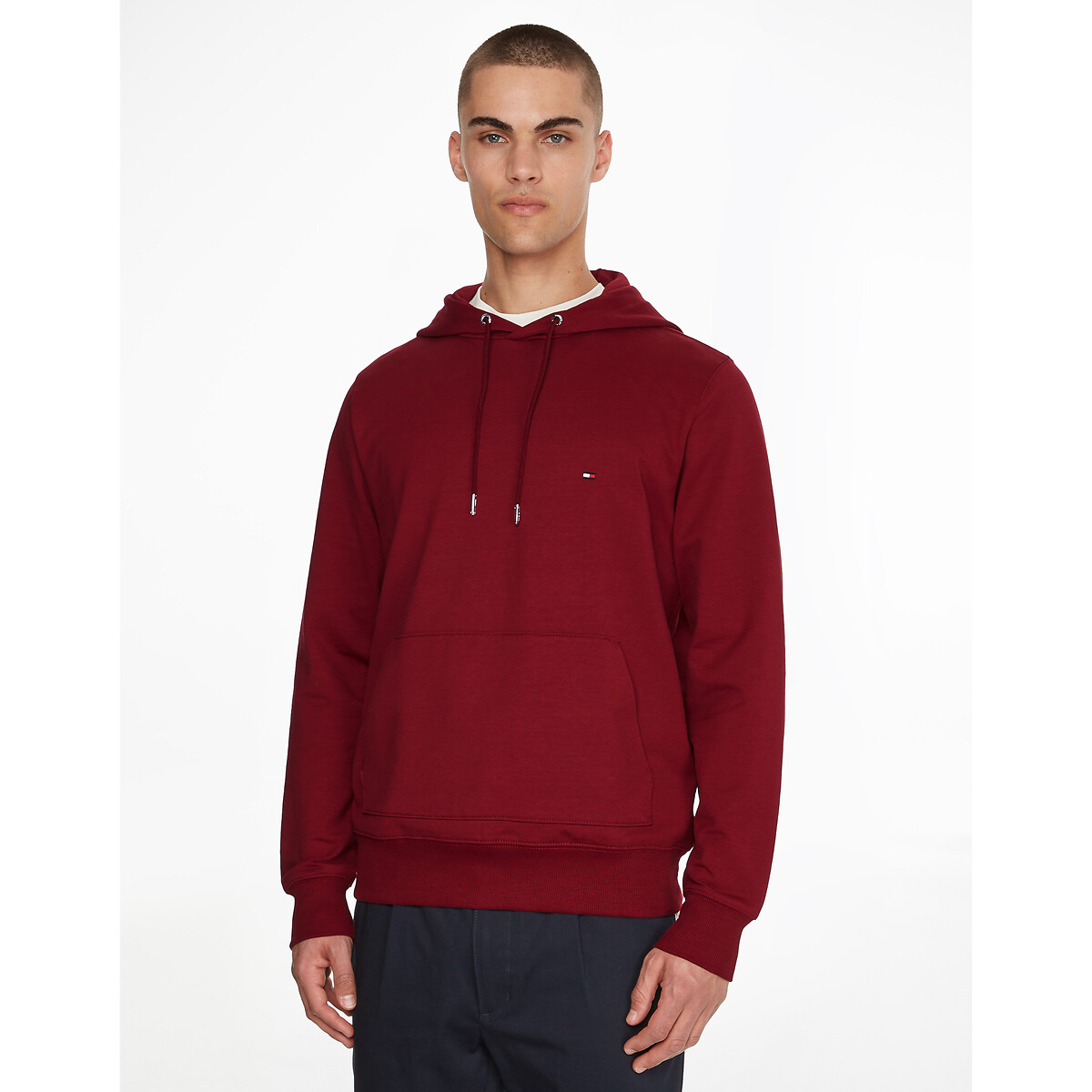 Tommy 1985 cotton hoodie, burgundy, Tommy Hilfiger | La Redoute