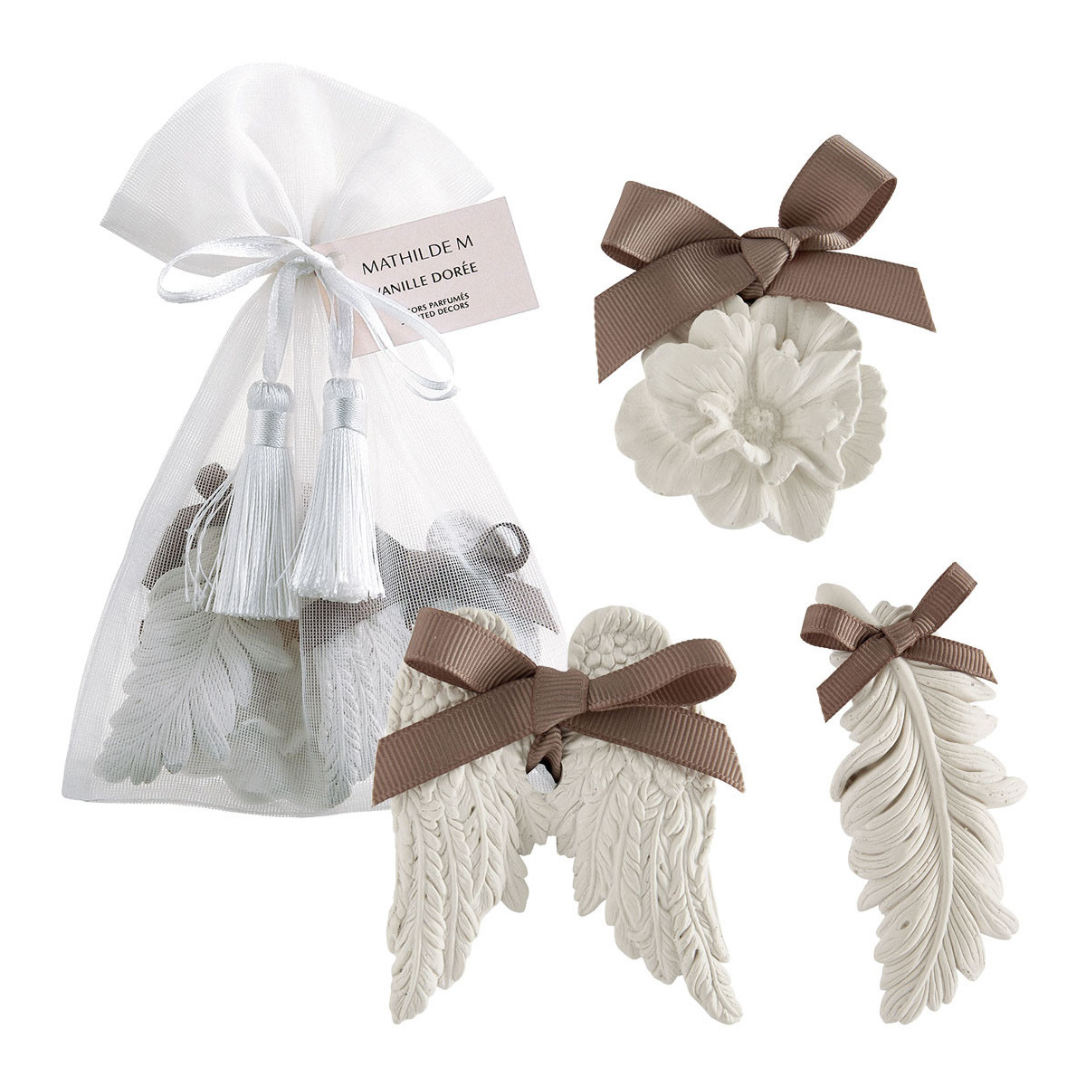 Pochon 3 décors parfumés Vanille Dorée, MATHILDE M