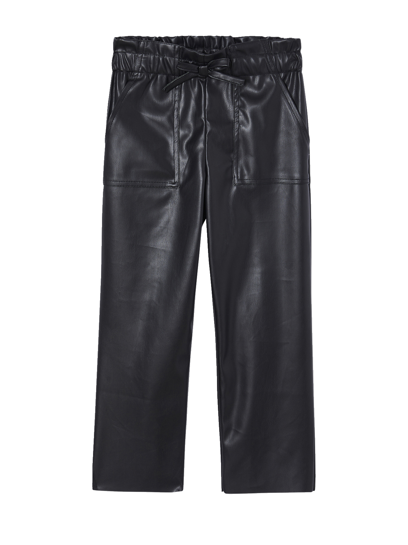Pantalon paperbag effet cuir PARFUM, VERTBAUDET