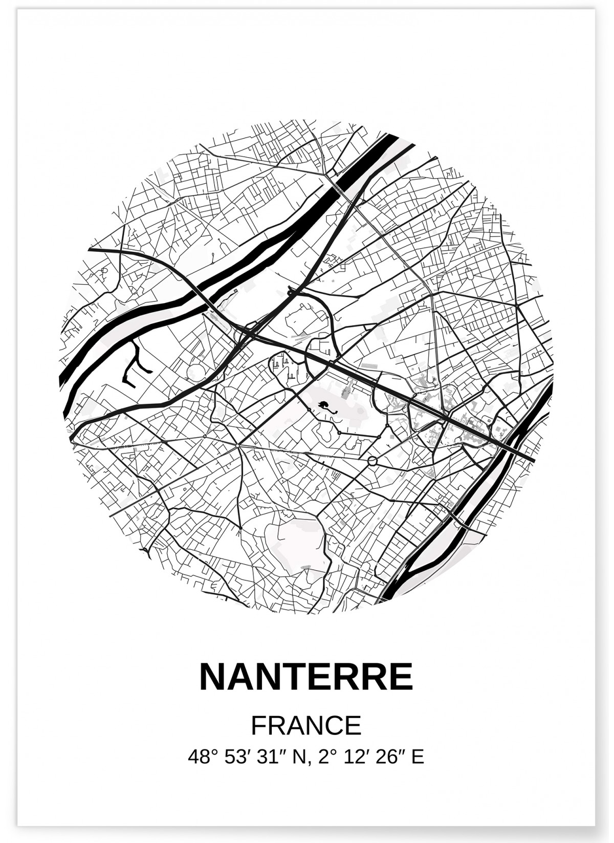 Affiche Carte Nanterre, L'AFFICHERIE